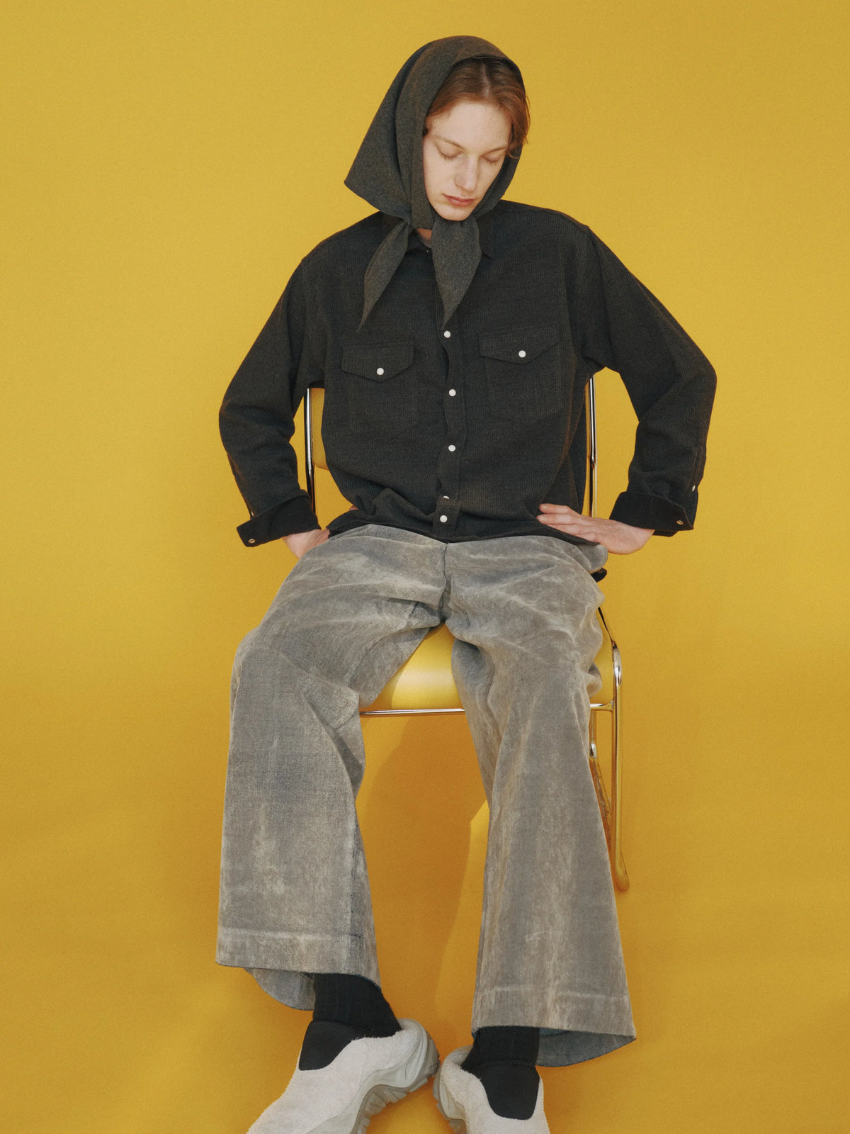 【10/8((木))発売】SUPER 180s MILLED WOOL JERSEY TRIANGLE SCARF