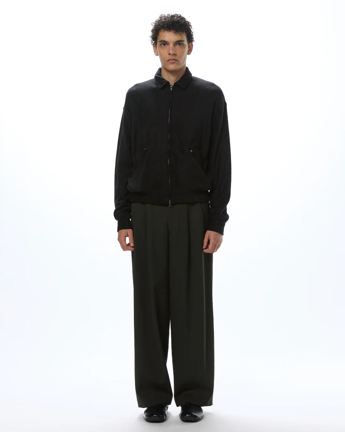 【10/29(木)発売】WOOL GABARDINE WASHER TUMBLER DOUBLE PLEATED WIDE TROUSERS