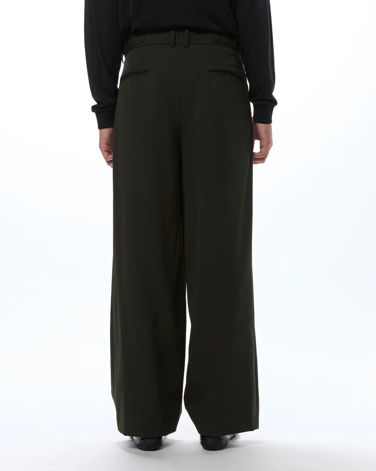 【10/29(木)発売】WOOL GABARDINE WASHER TUMBLER DOUBLE PLEATED WIDE TROUSERS