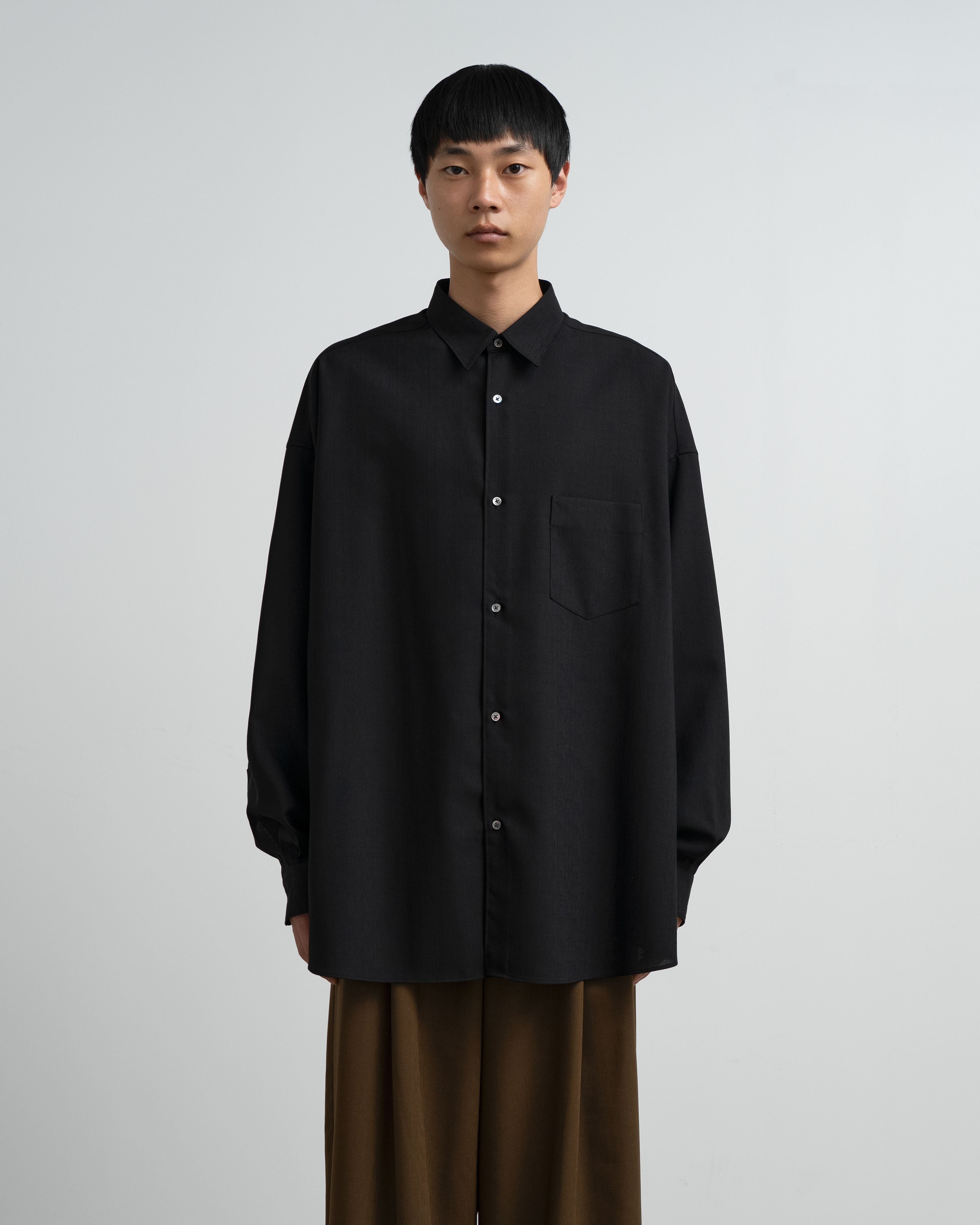 Graphpaper MEN【9/5(土)発売】Wool Hopsack L/S Oversized Regular