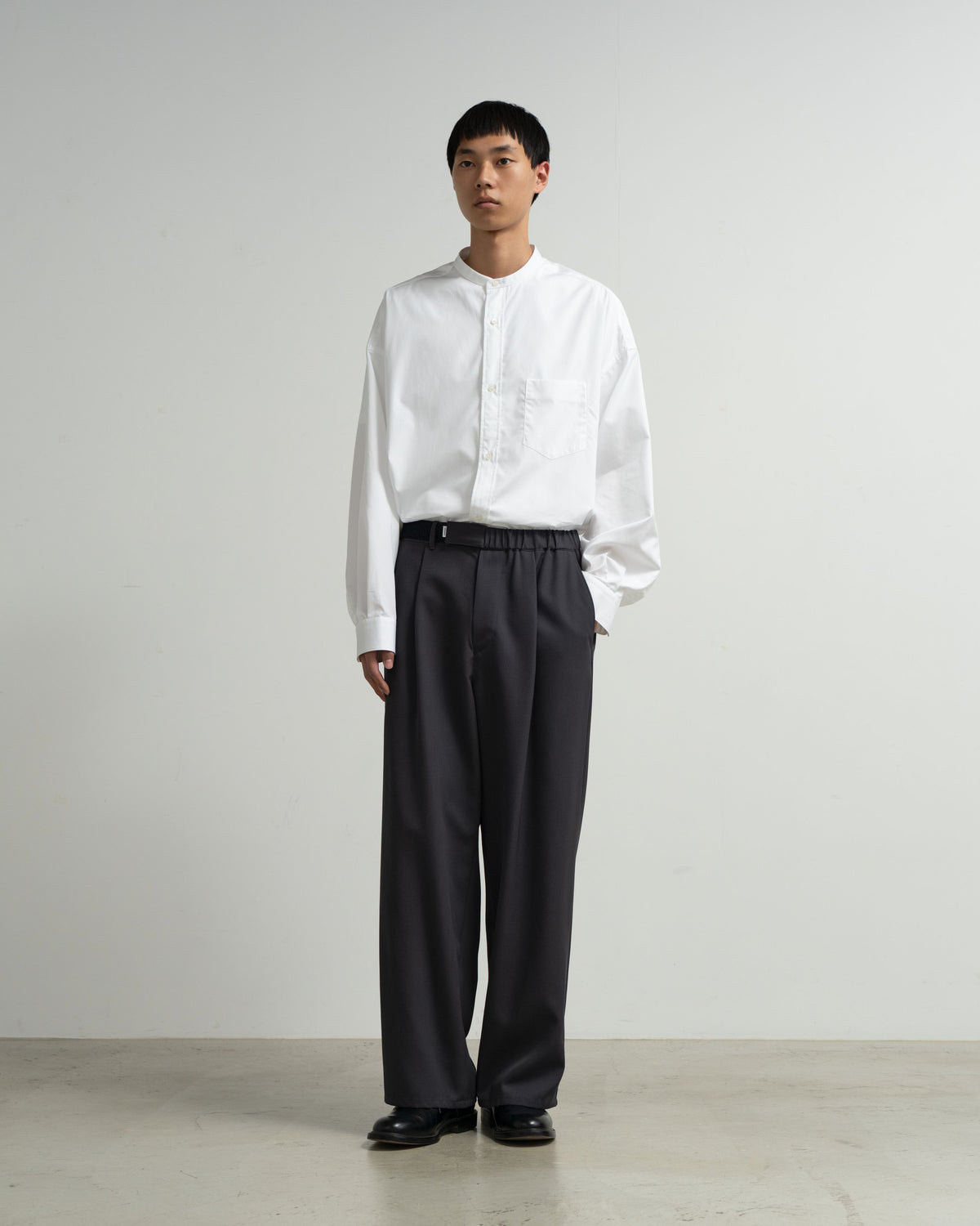 Scale Off Wool Wide Chef Pants