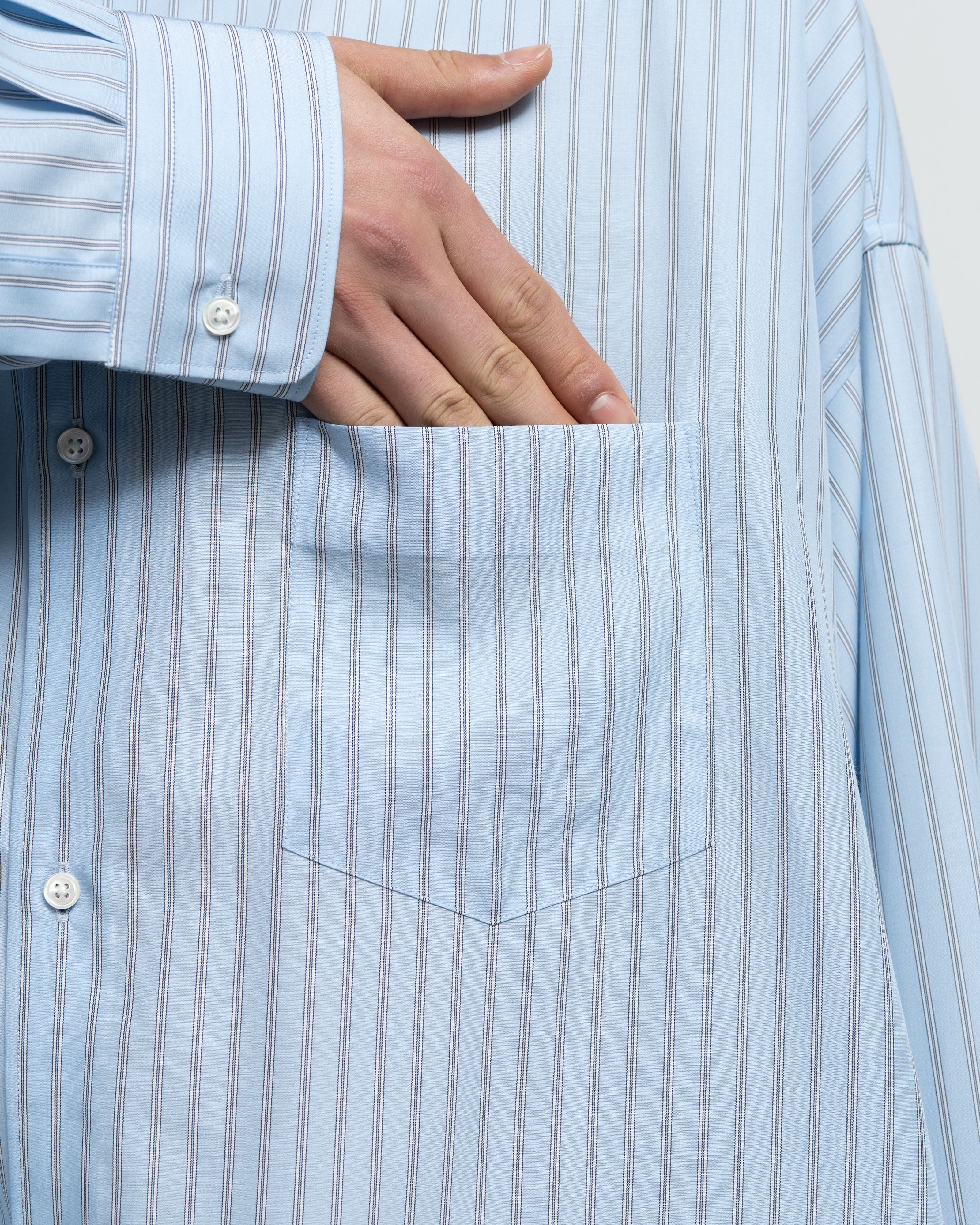 6/6(土)発売】SIDOGRAS L/S Oversized Band Collar Shirt