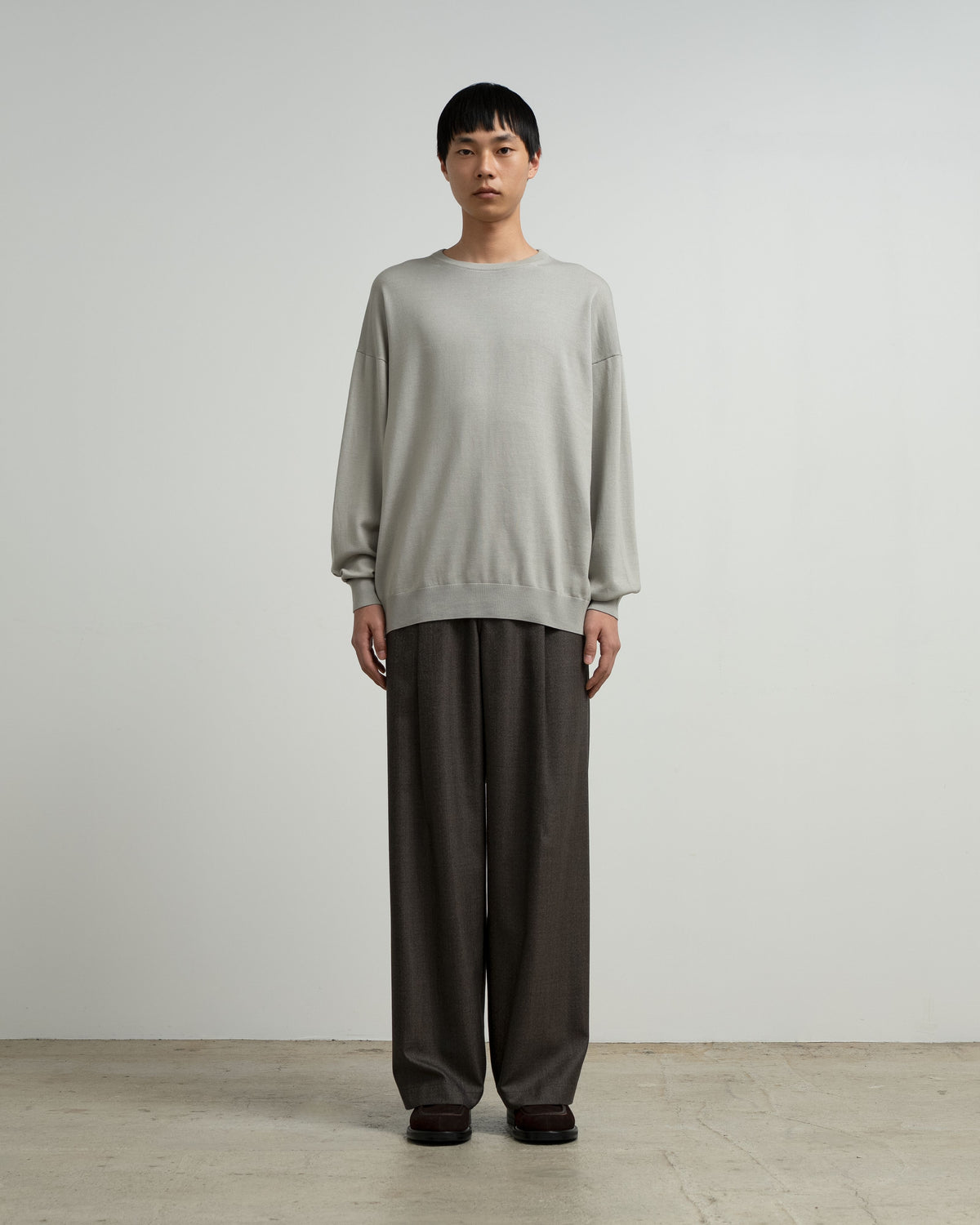High Gauge L/S Oversized Crew Neck Knit