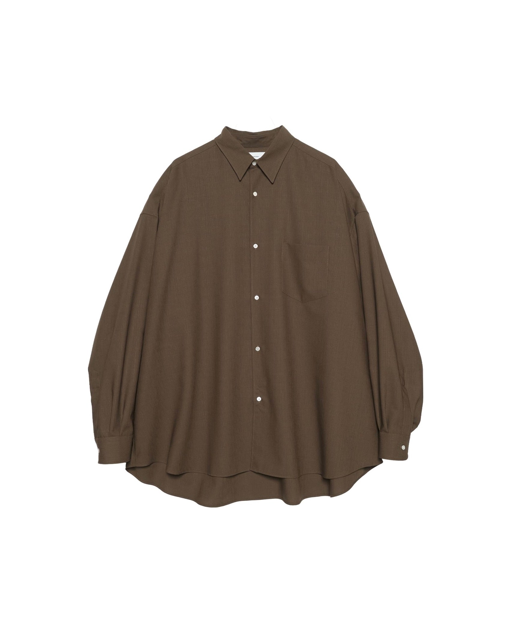 【9/5(土)発売】Wool Hopsack L/S Oversized Regular Collar Shirt