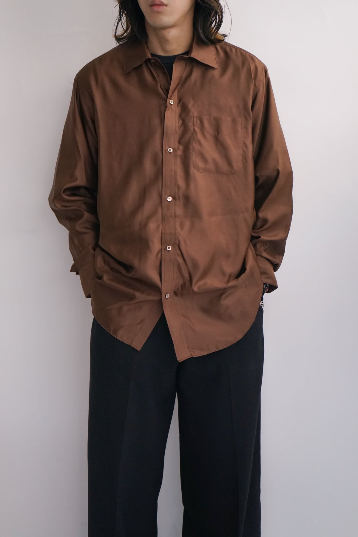 BRATAC SILK BACK SATIN REGULAR FIT DRESS SHIRT