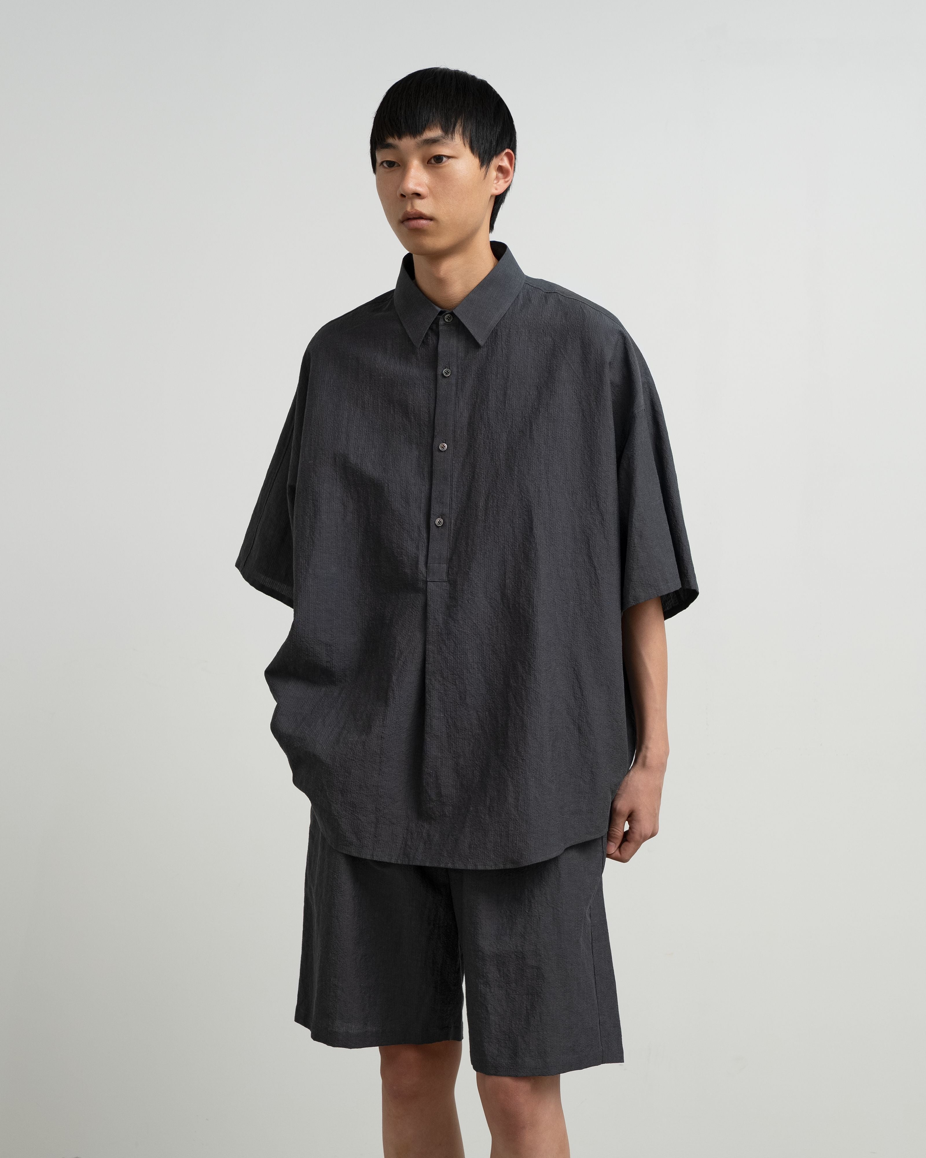 【5/23(土)発売】Cotton Linen Seersucker S/S Pullover Shirt