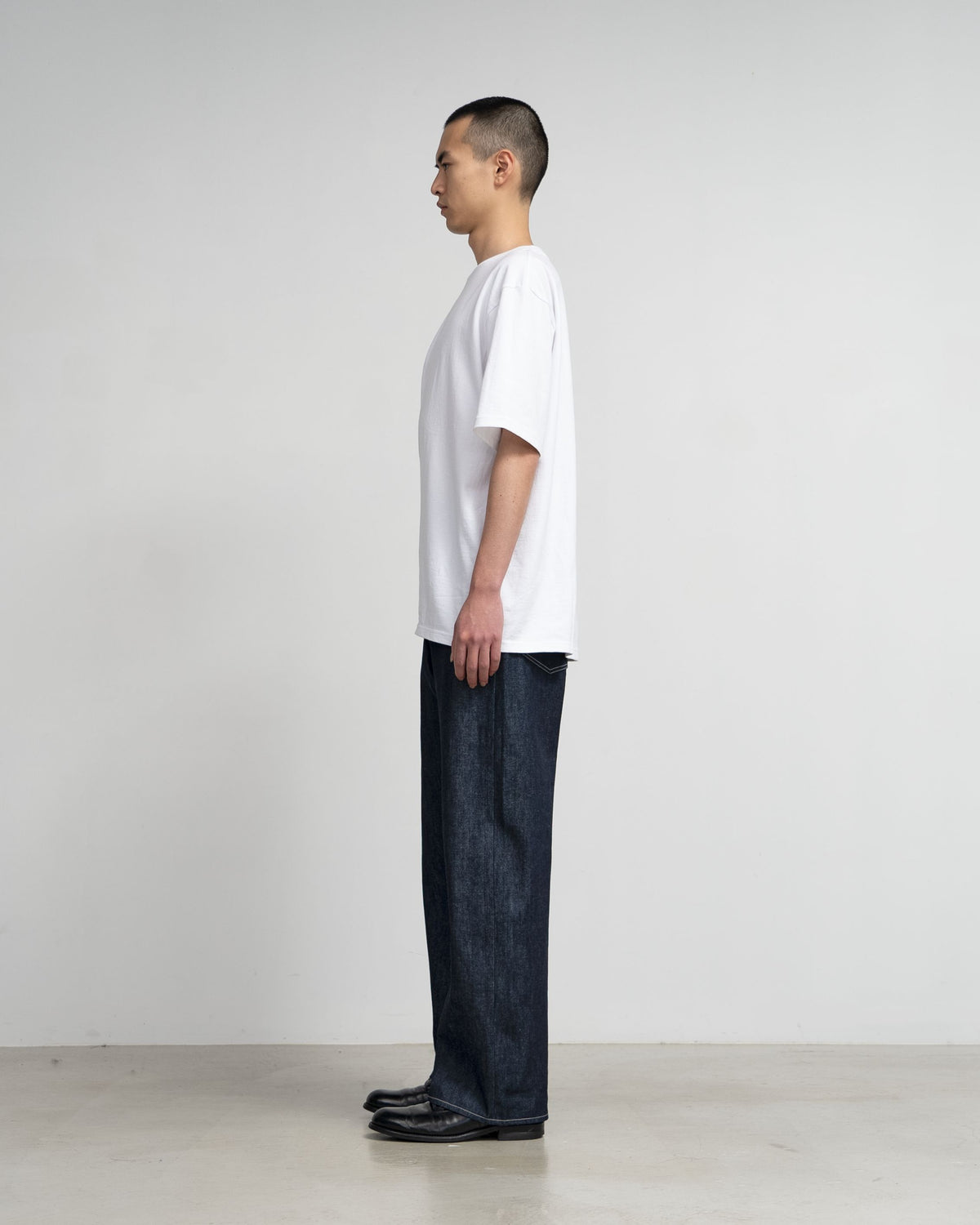 Selvage Denim Five Pocket Wide Straight Pants