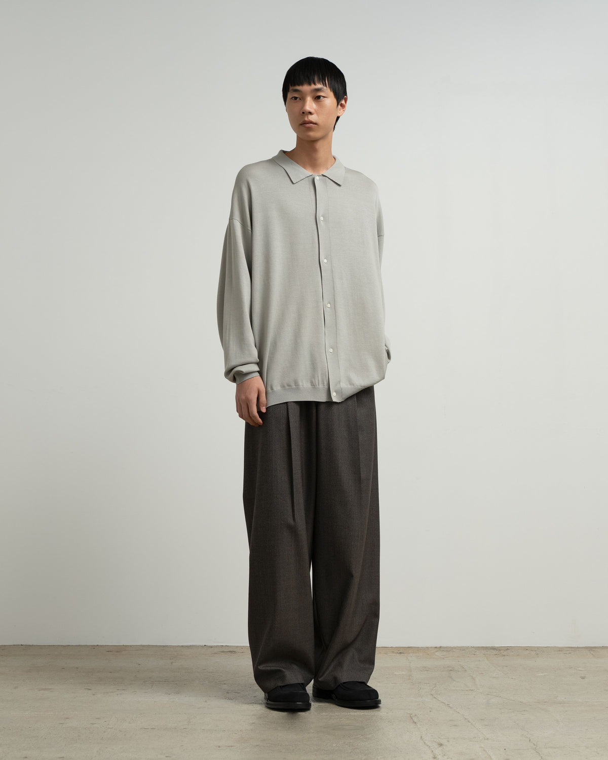 High Gauge Oversized L/S Knit Shirts