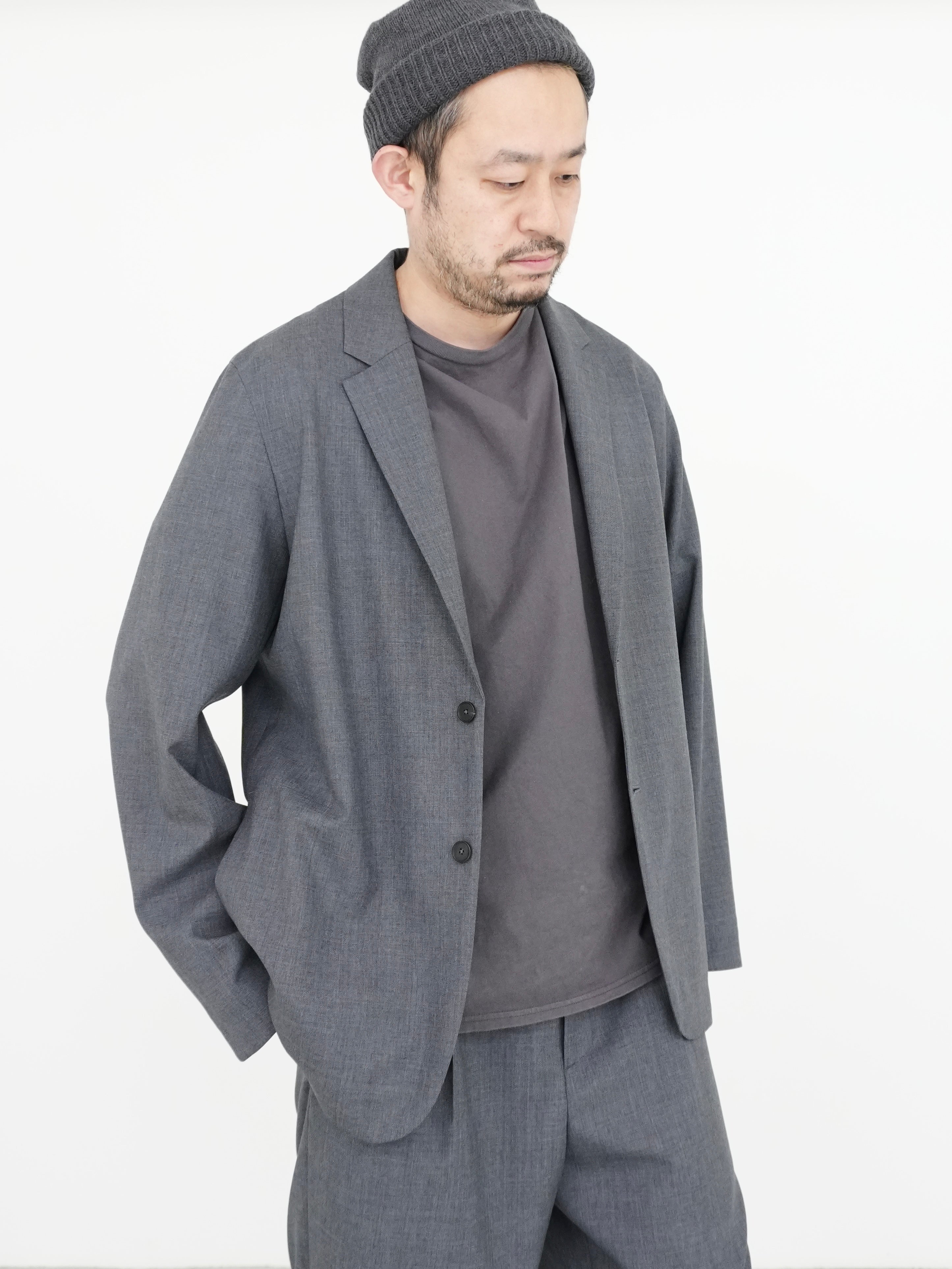 WOOL TROPICAL TAILORED JACKET