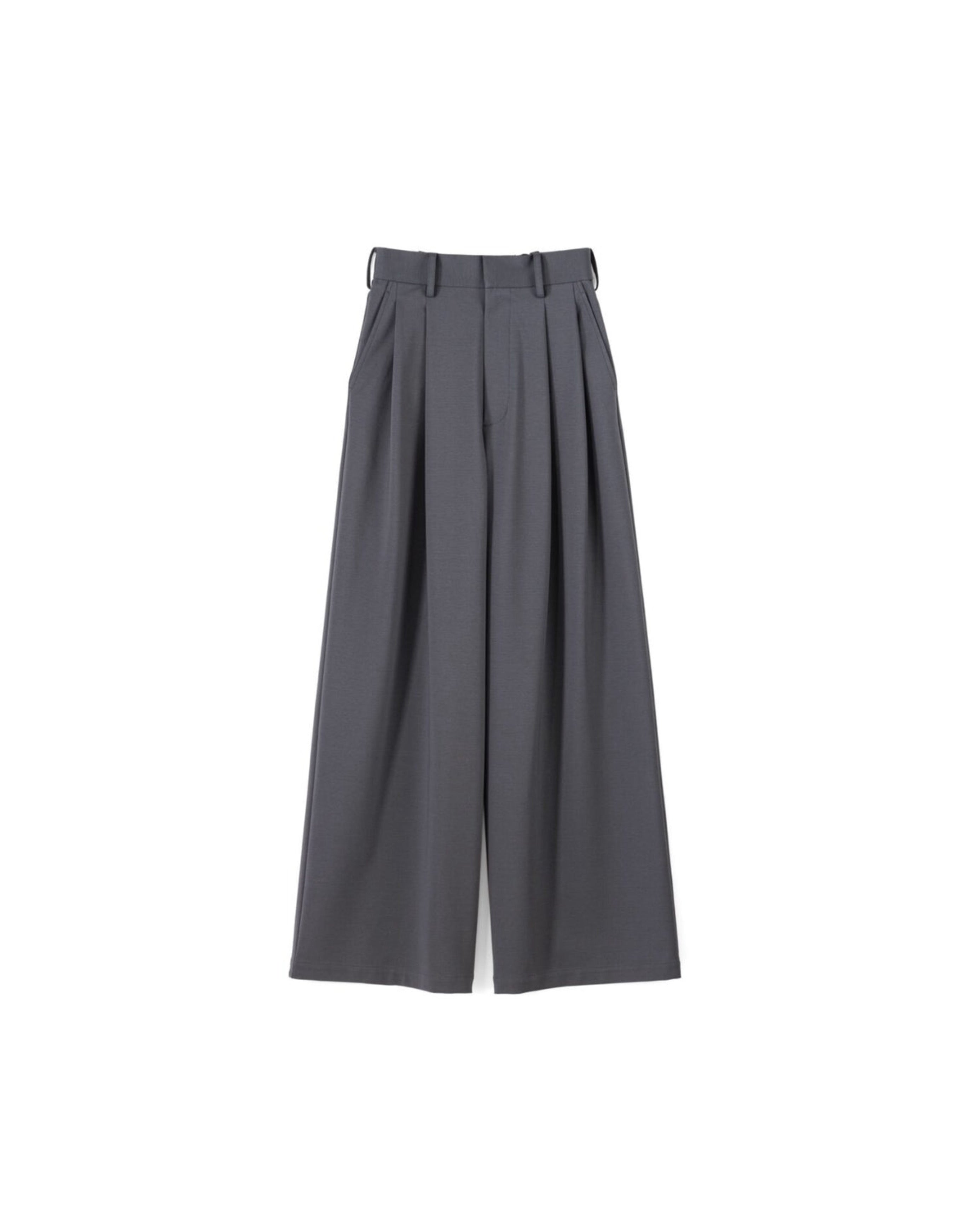 Compact Ponte Two Tuck Wide Pants
