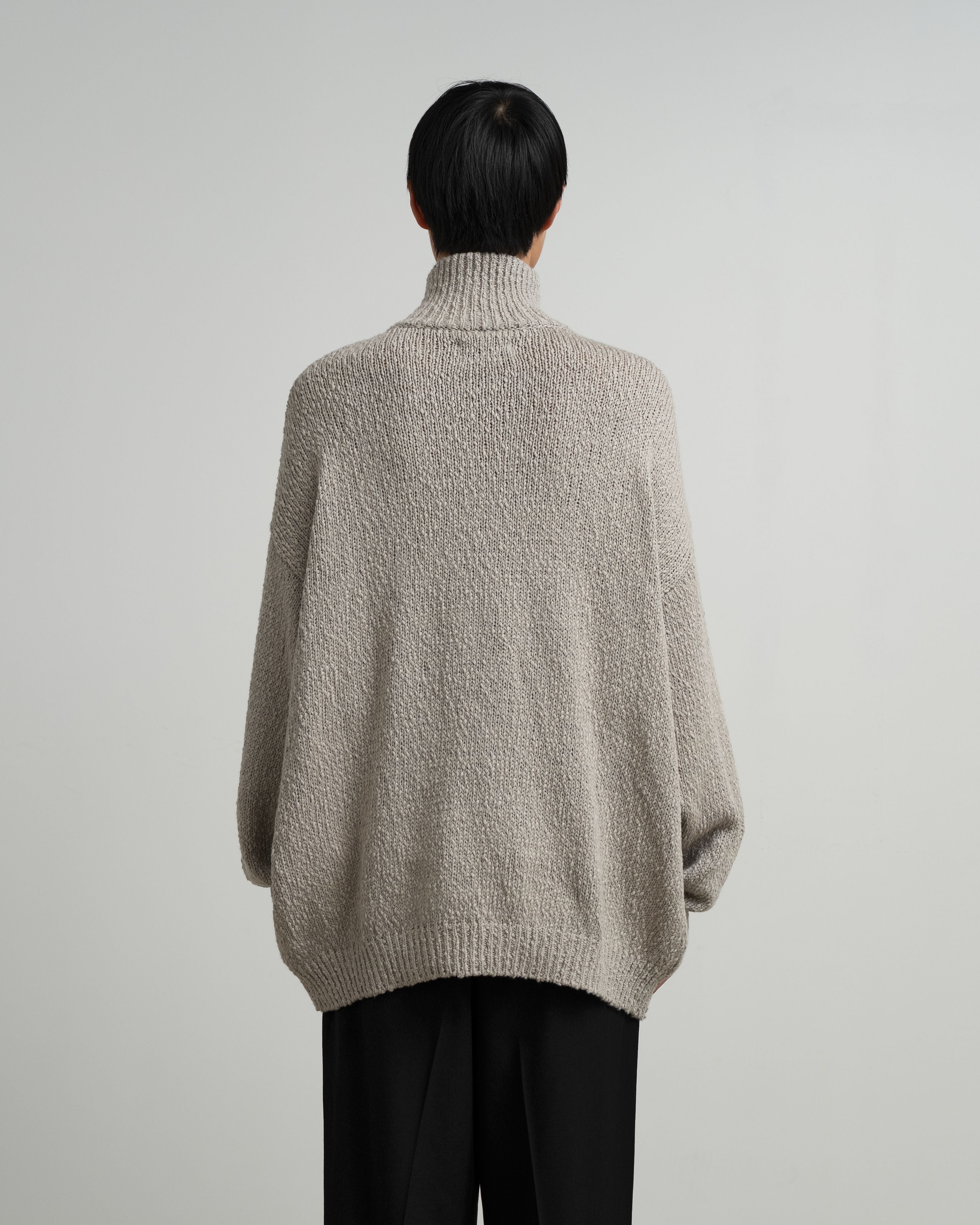 【9/12(土)発売】Cotton Wool Slub Oversized Half Zip Knit