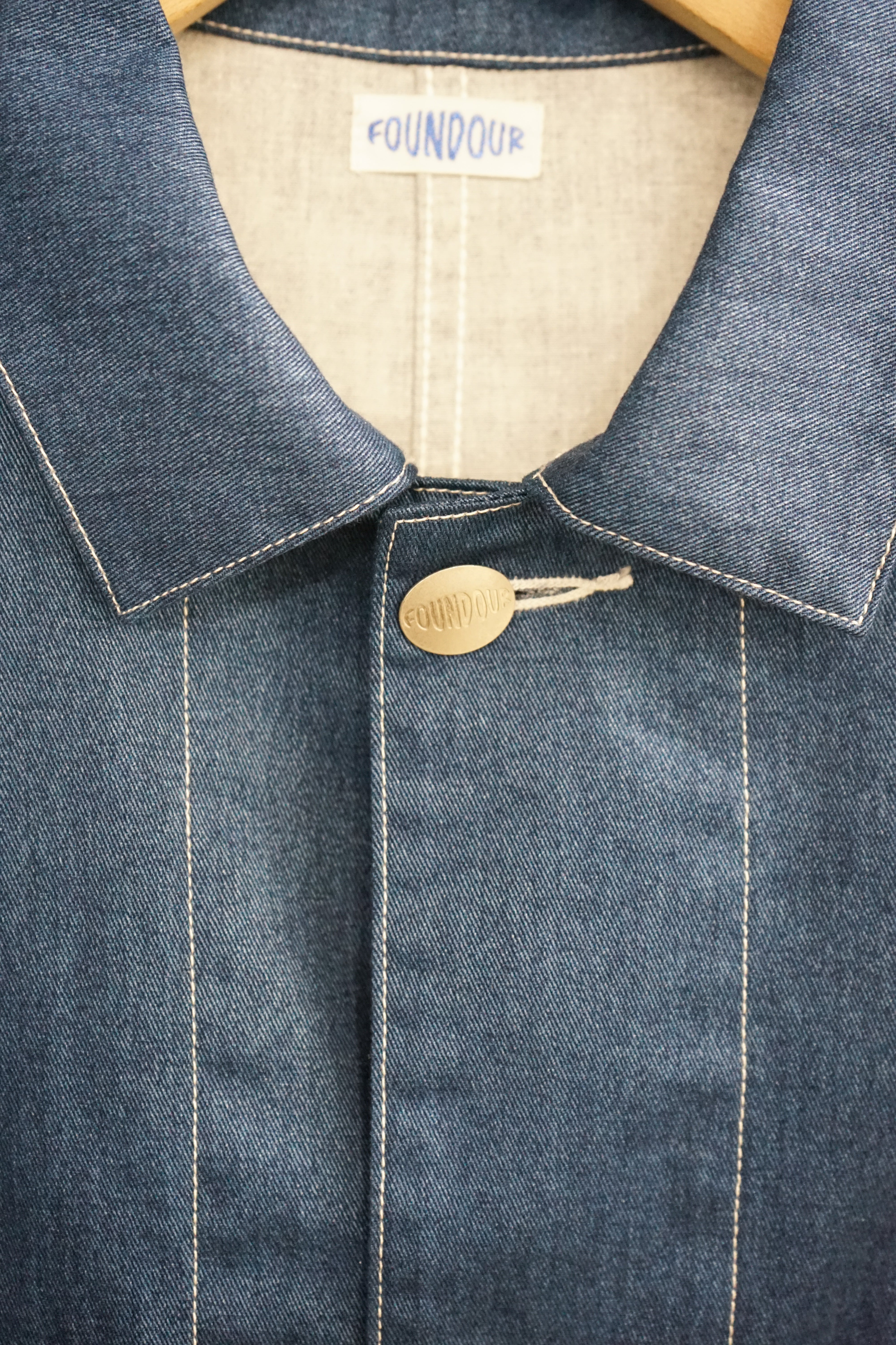 PRINT DENIM COVERALL JACKET