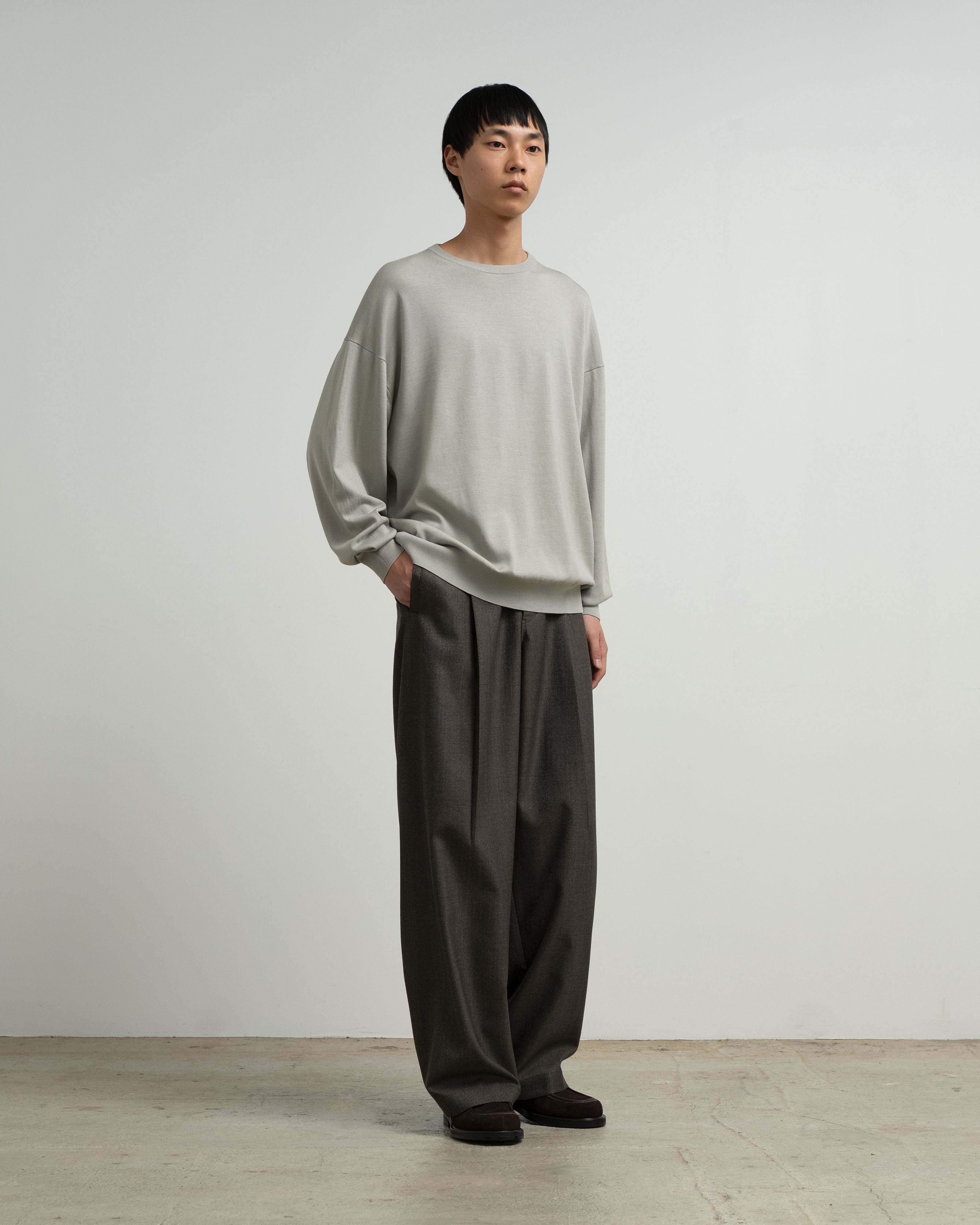 Graphpaper MEN【9/5(土)発売】High Gauge L/S Oversized Crew Neck Knit