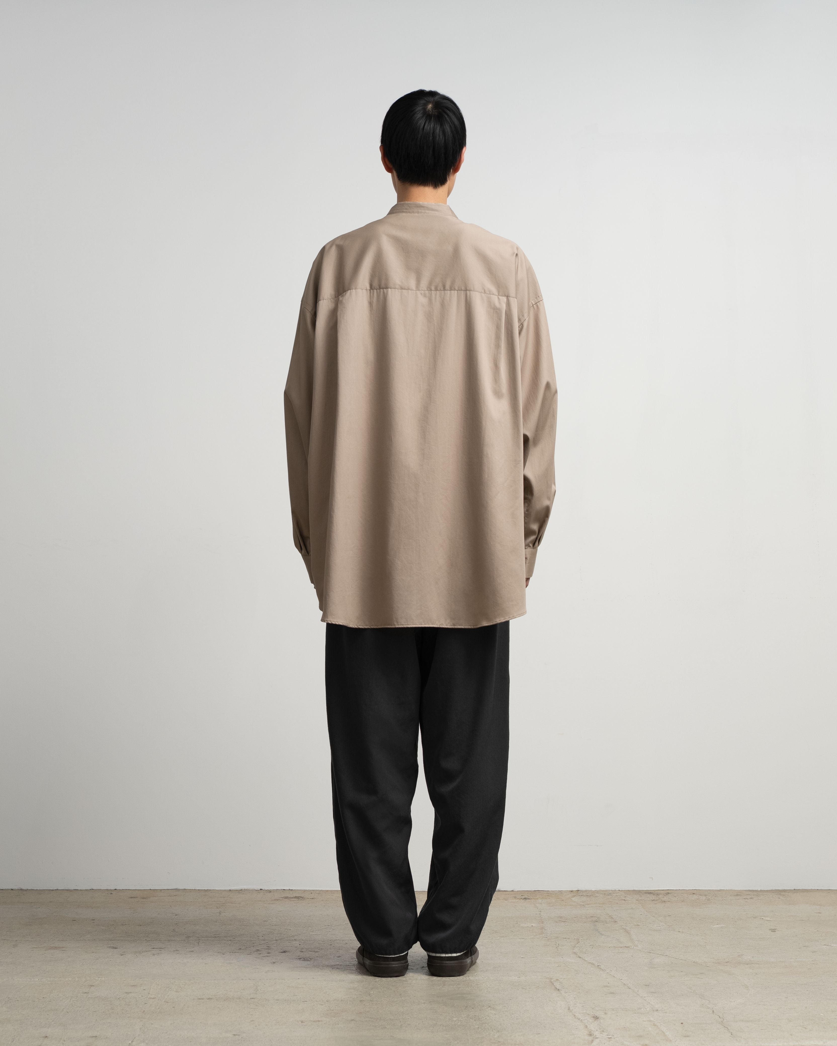 【26SS】Silicon Poplin Oversized Band Collar Shirt