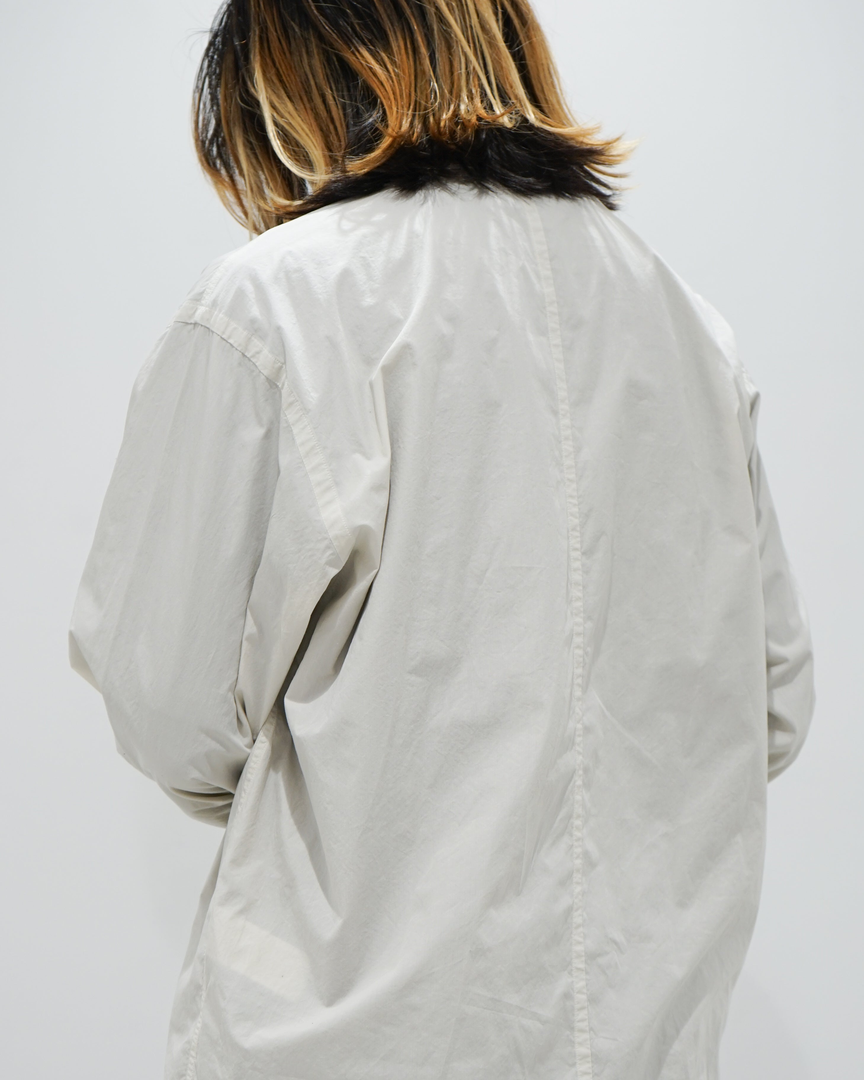 SHRINK COTTON LAWN OVERSIZED SHIRT