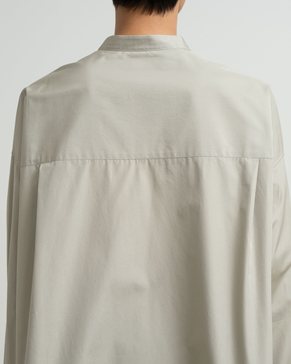 ALUMO for GP L/S Oversized Band Collar Shirt
