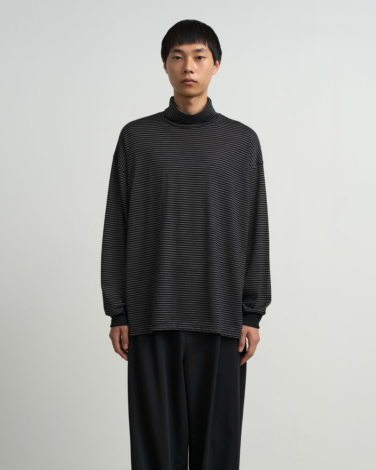 【9/5(土)発売】Fine Wool Border L/S Turtle Neck Tee