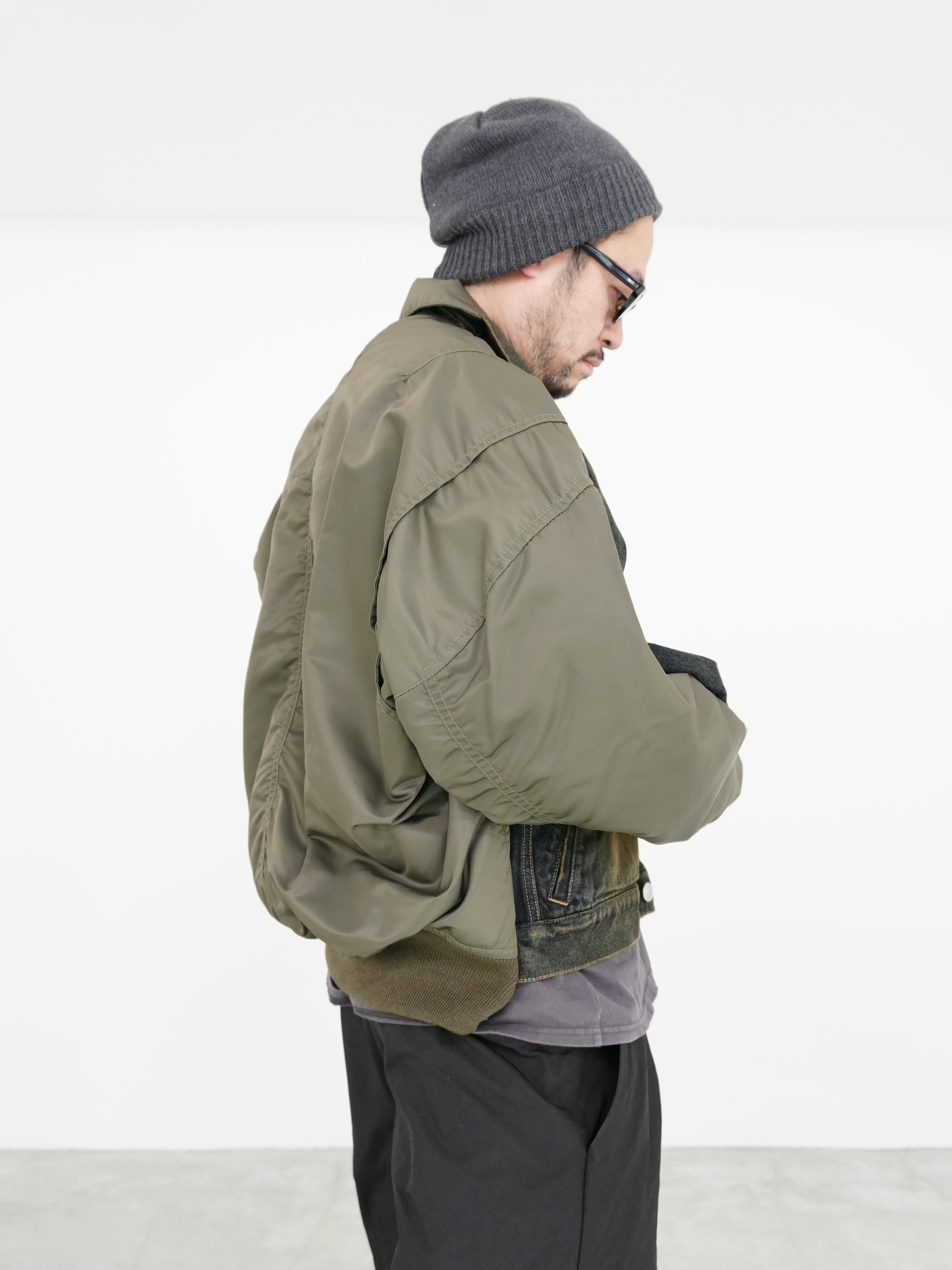 Front Back Combined Denim Jacket