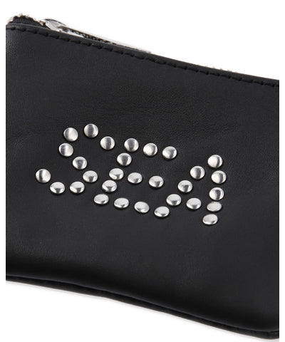SEA STUDDED LEATHER COIN CASE