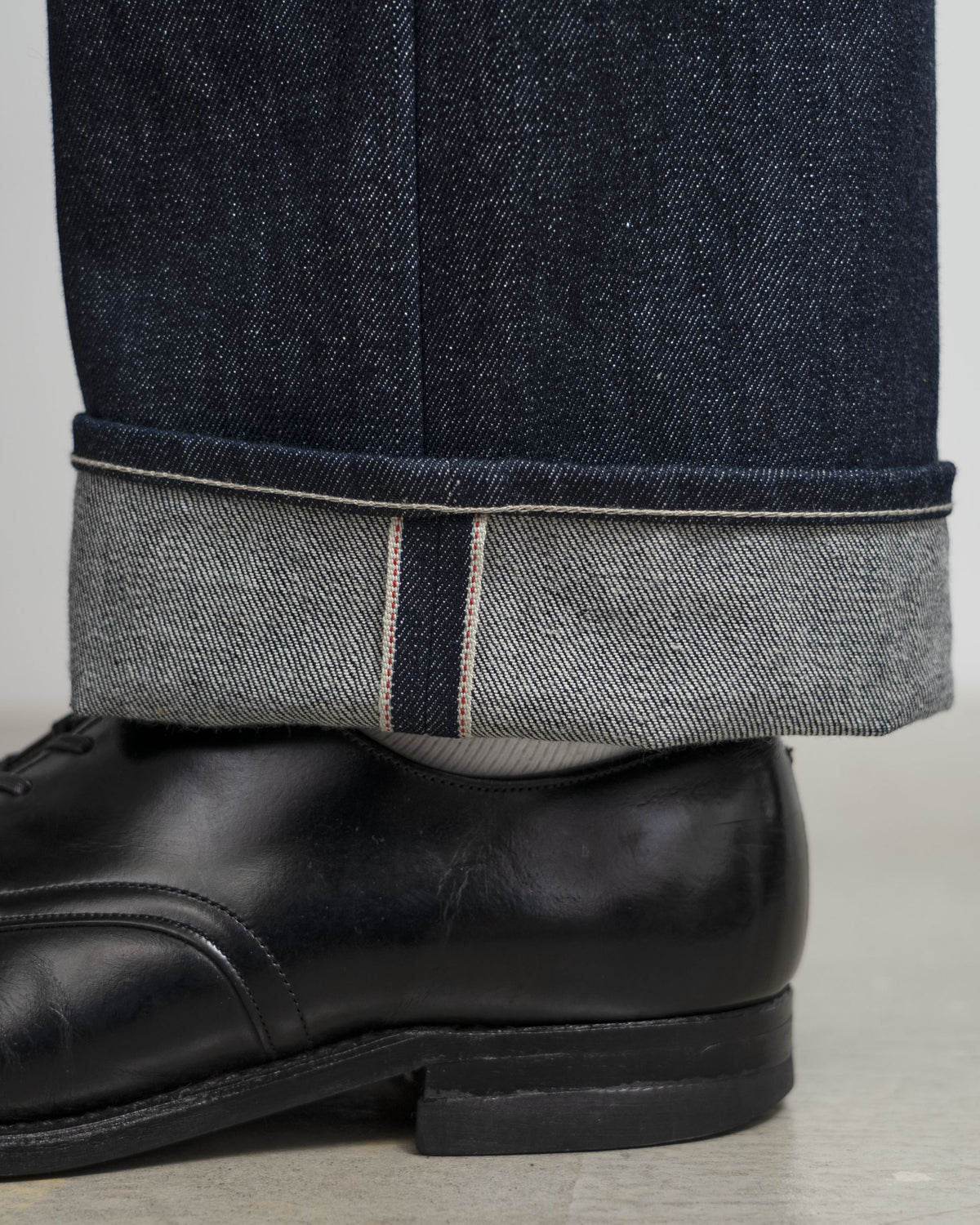 Selvage Denim Five Pocket Wide Straight Pants