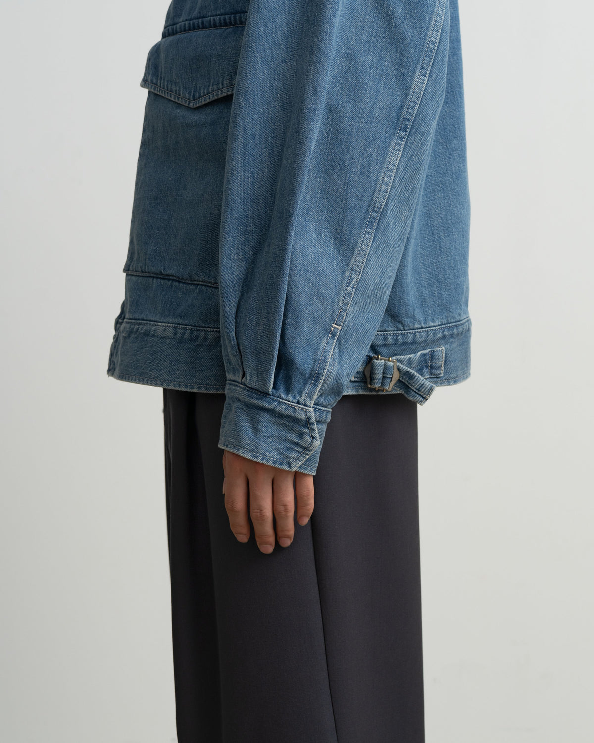 Selvage Denim Zip Jacket -LIGHT FADE-