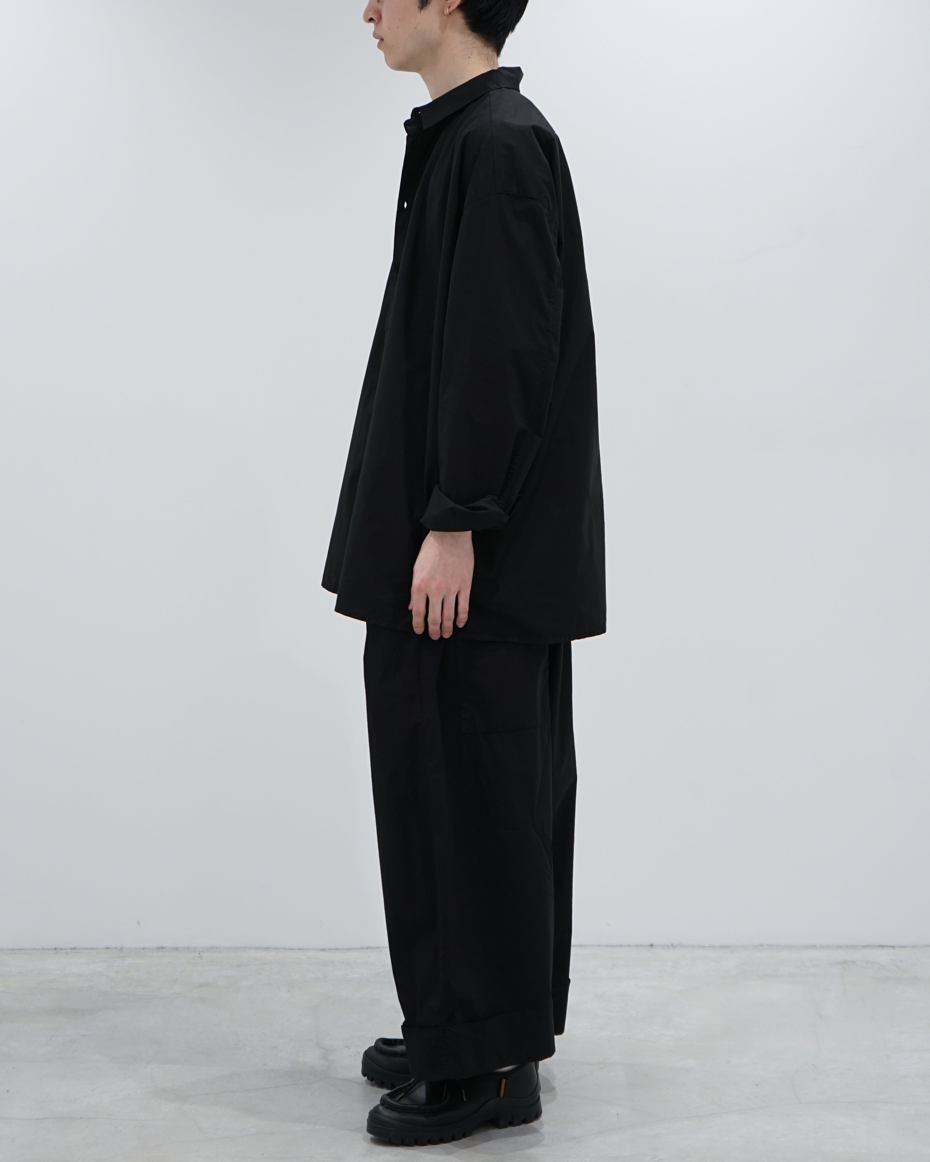 【26SS】THE DRAUGHTSMAN SHIRT / POPLIN FLINT(BLACK)