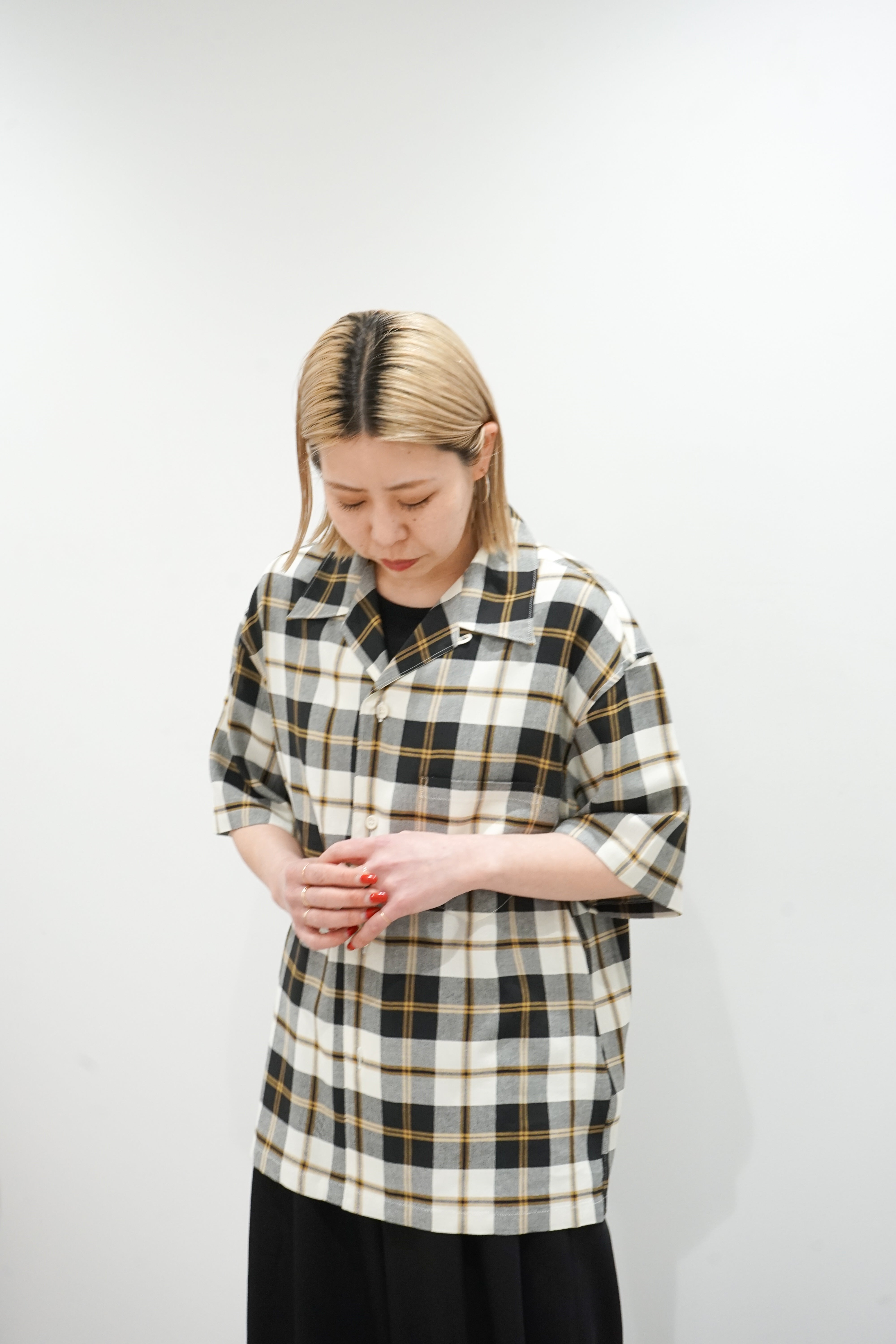 Short sleeve Rayon check shirt
