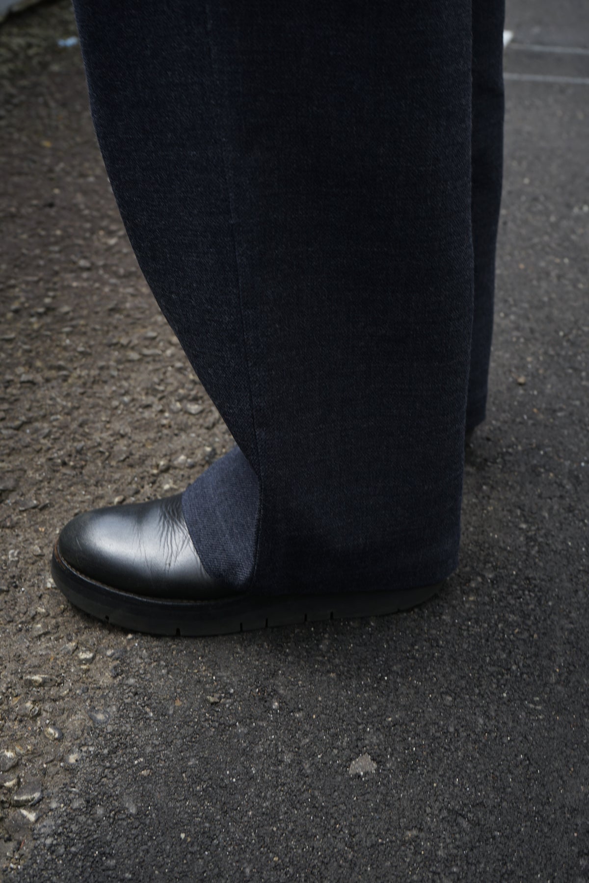 WOOL COTTON 2 TUCK TROUSERS