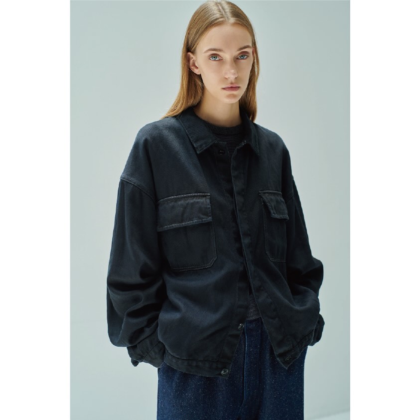 Garment Dyed Linen Work Jacket