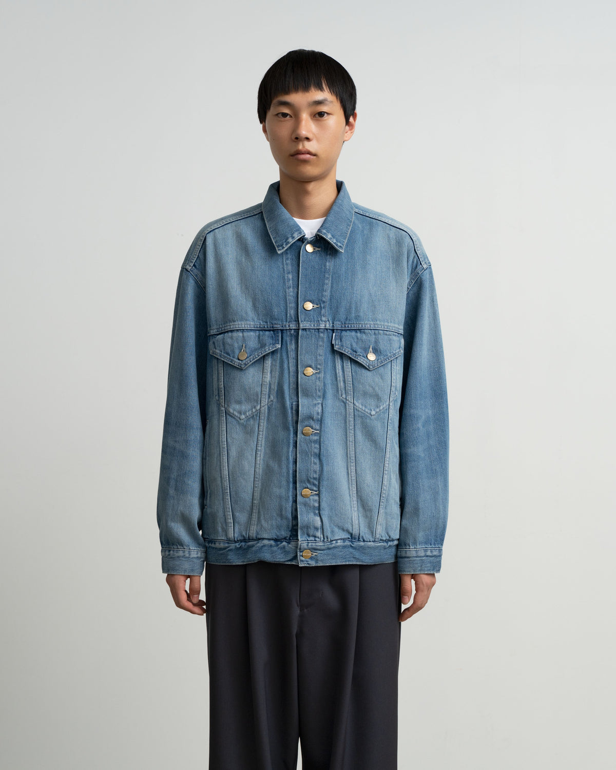 Selvage Denim Trucker Jacket -LIGHT FADE-