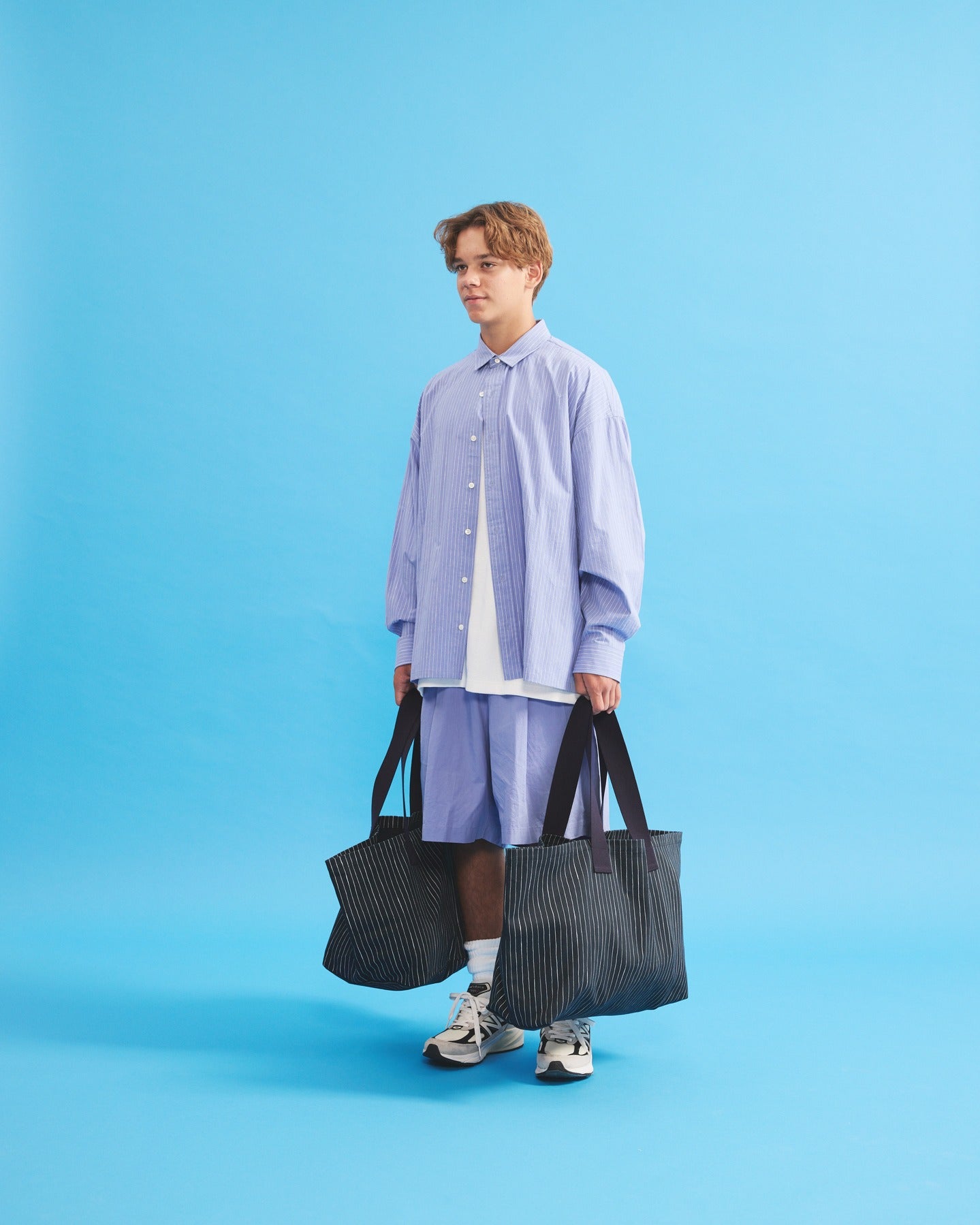 【RESTOCK】COTTON STRIPE SLIT SHIRT