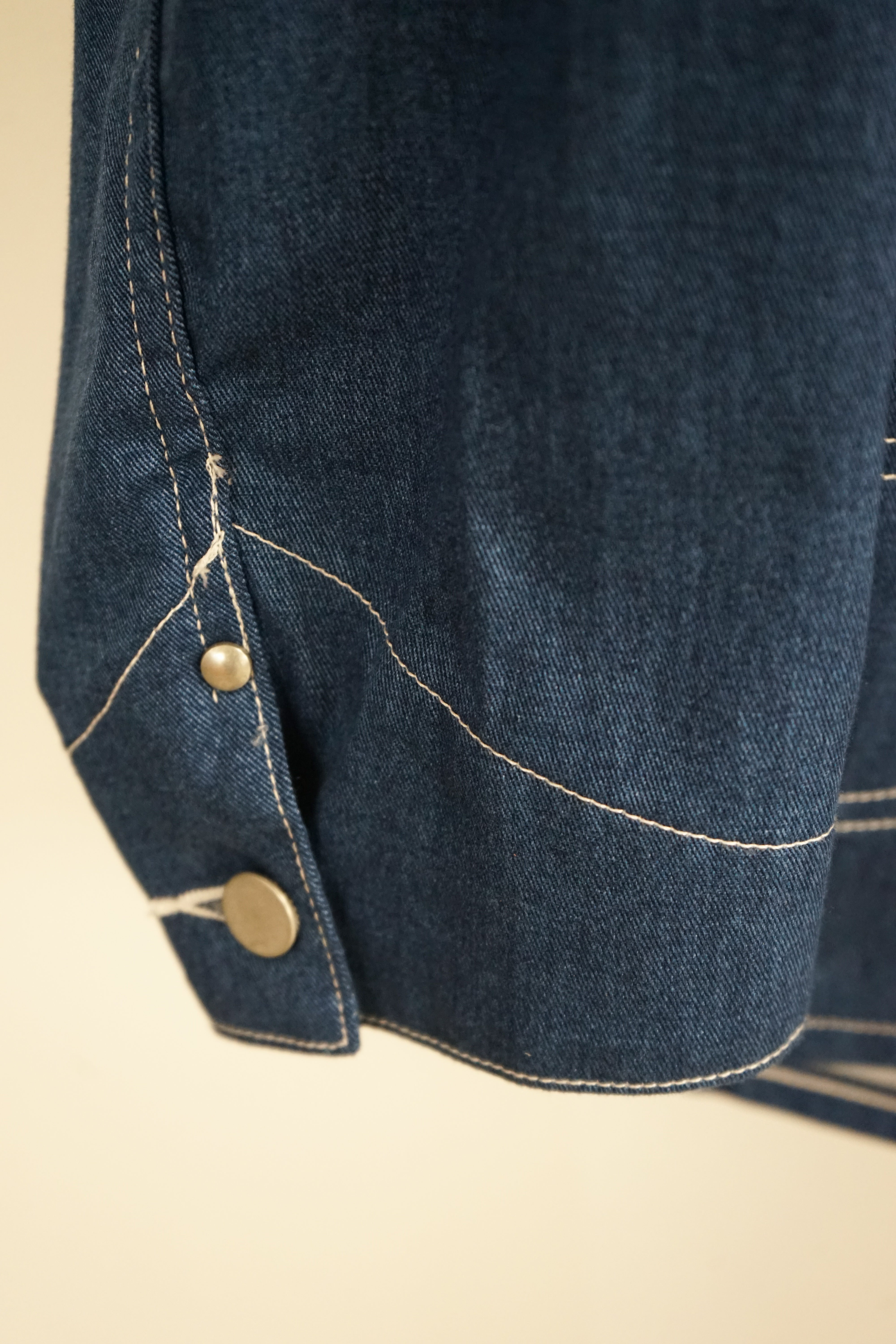 PRINT DENIM COVERALL JACKET