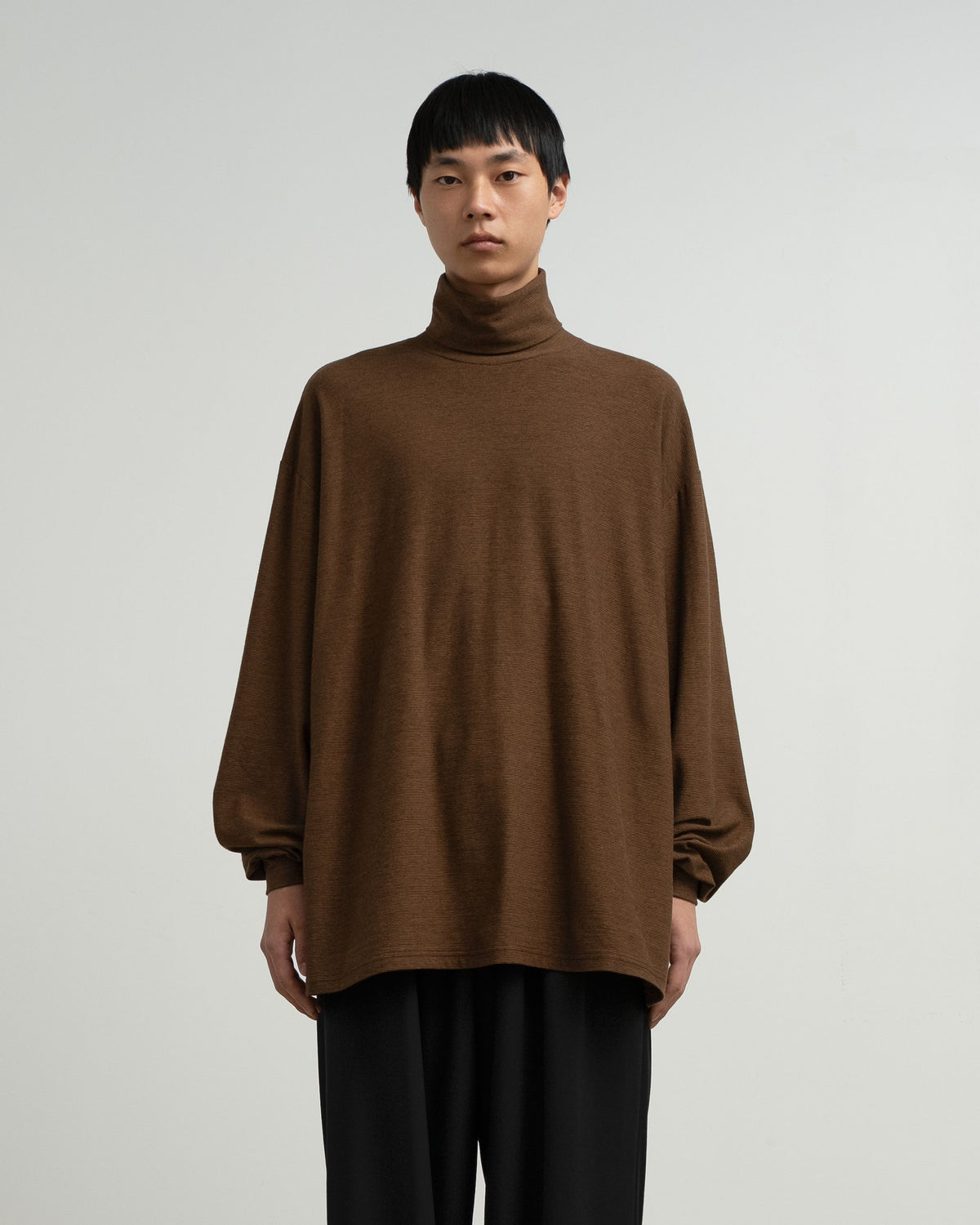 Cotton Wool Ripple High Neck L/S Tee