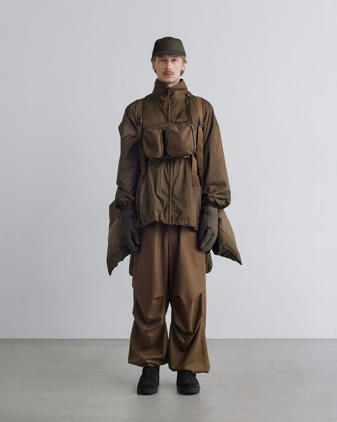 【9/26(土)発売】Melange Pique Zip-up Stand Collar Jacket