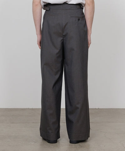 【7/23(木)発売】2/60 WOOL TROPICAL MELANGE DOUBLE PLEATED MILITARY TROUSERS