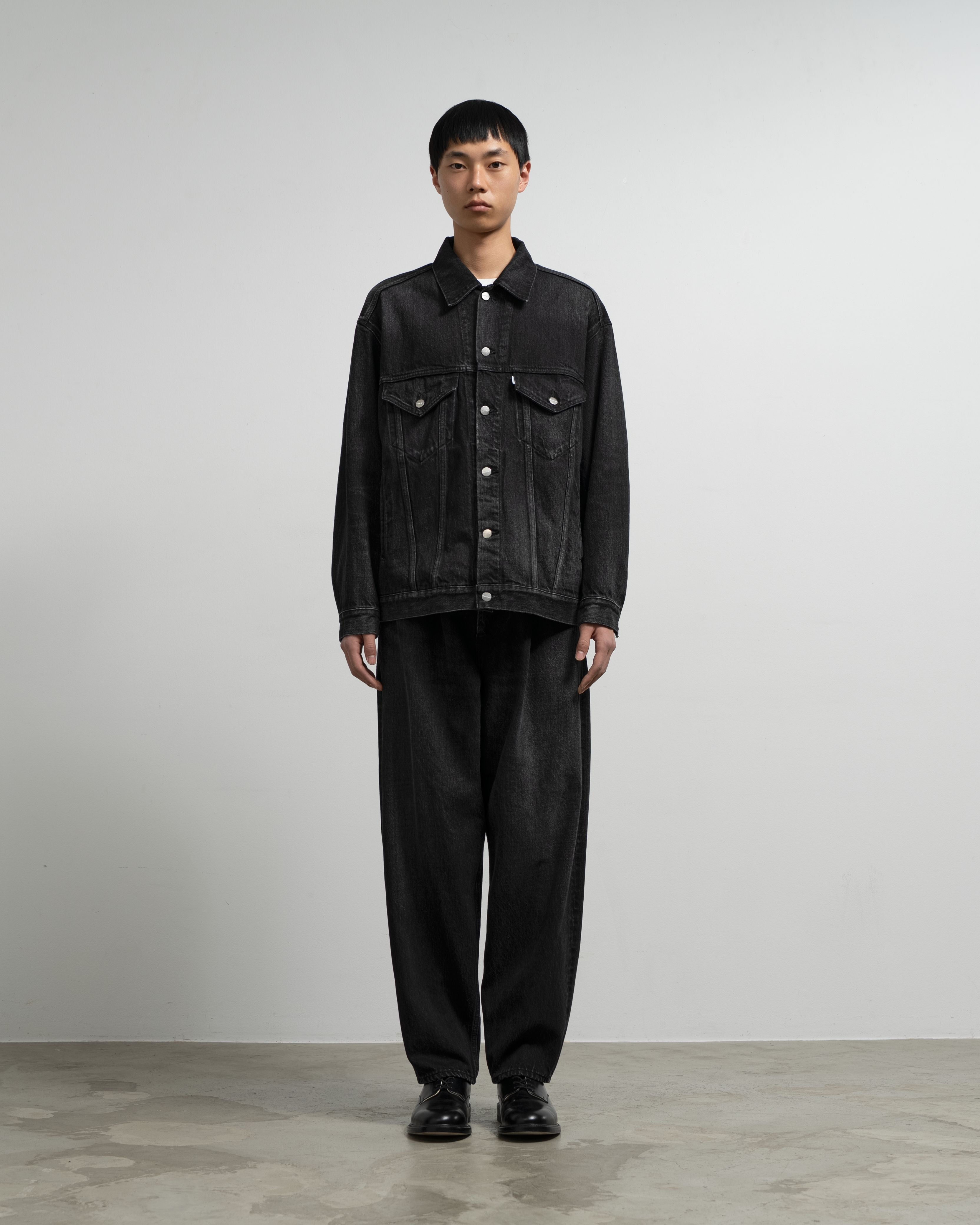 Selvage Denim Trucker Jacket -DARK FADE-