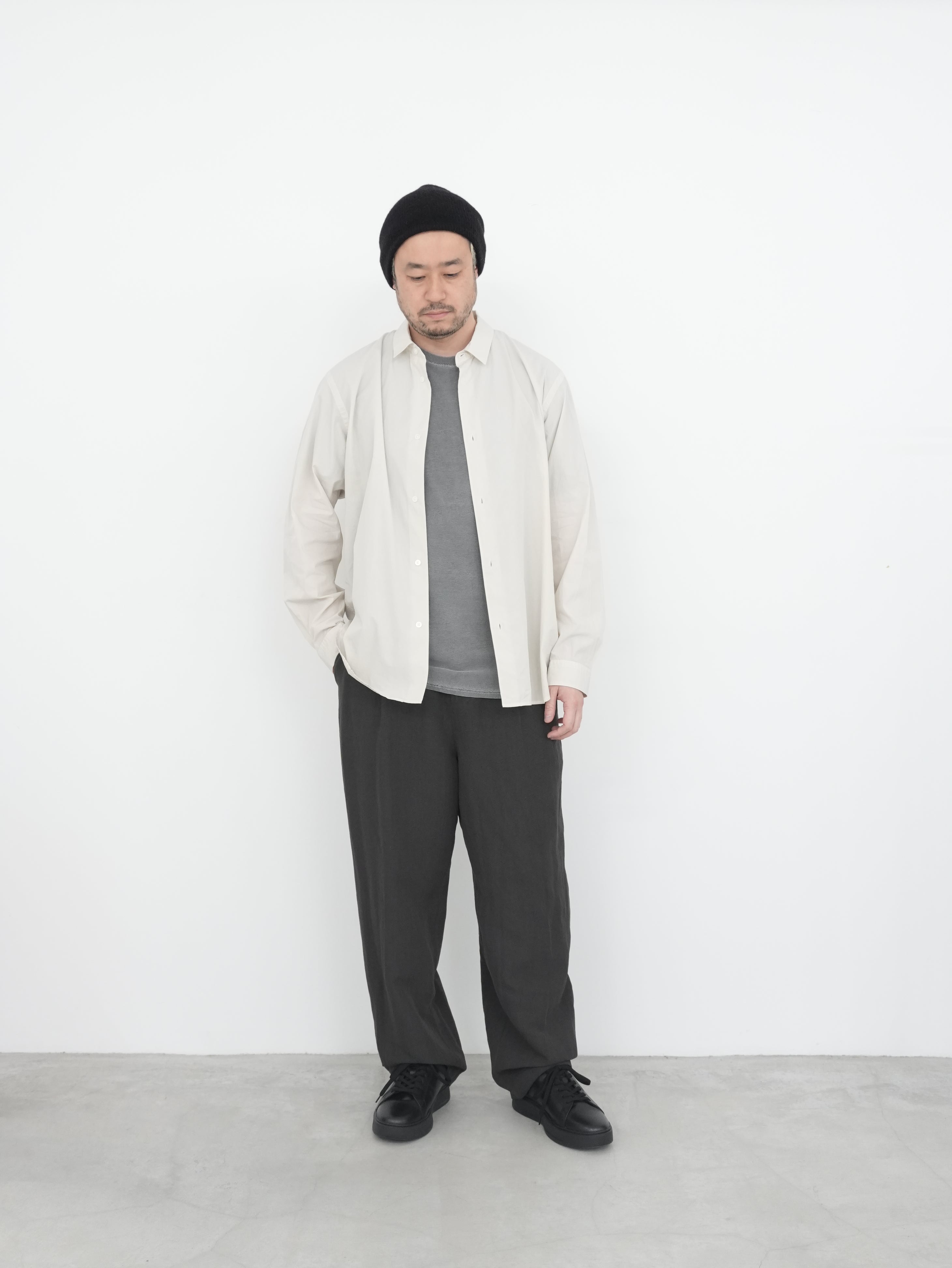 SHRINK COTTON LAWN OVERSIZED SHIRT