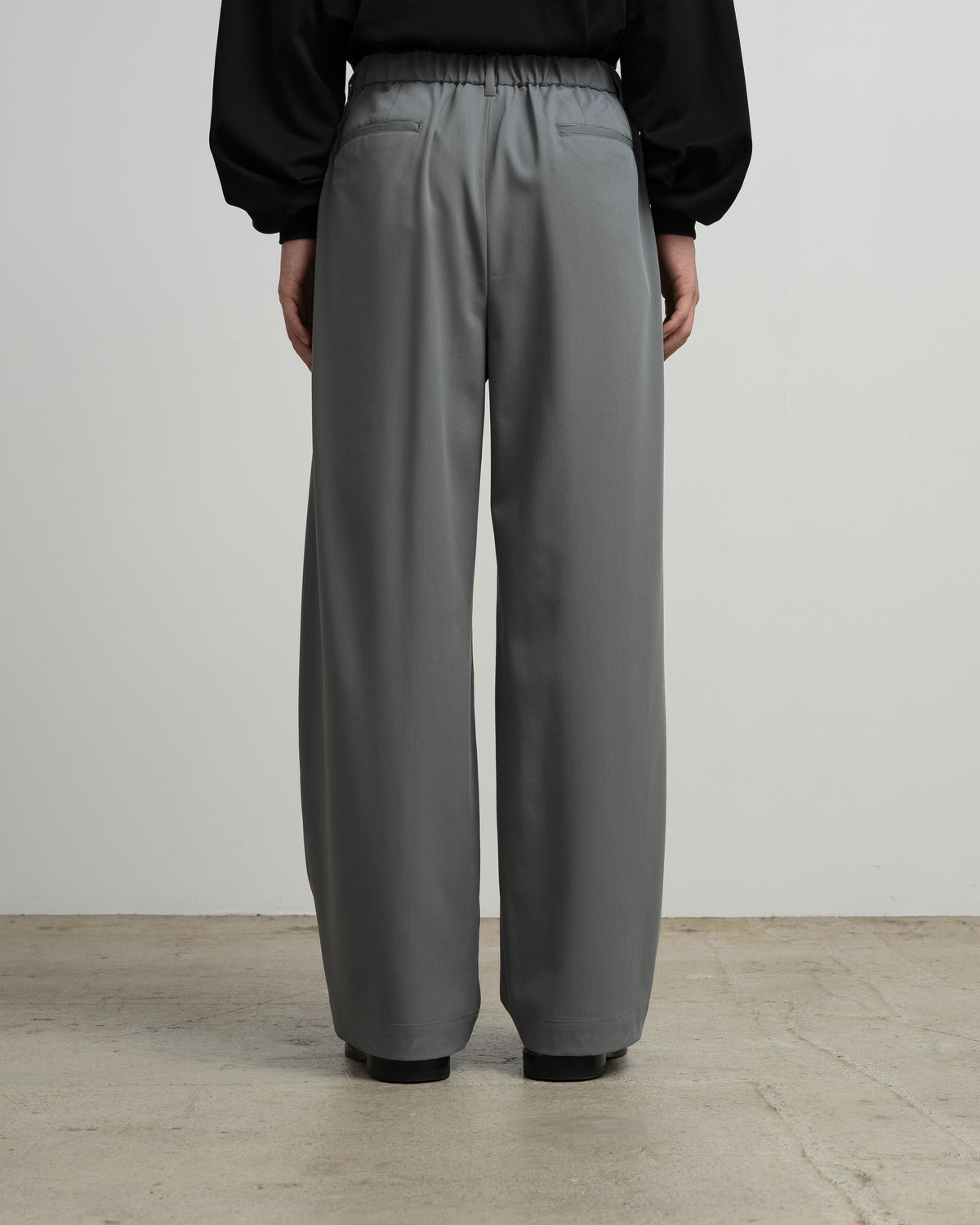 Techno Wool Twill Wide Tapered Trousers