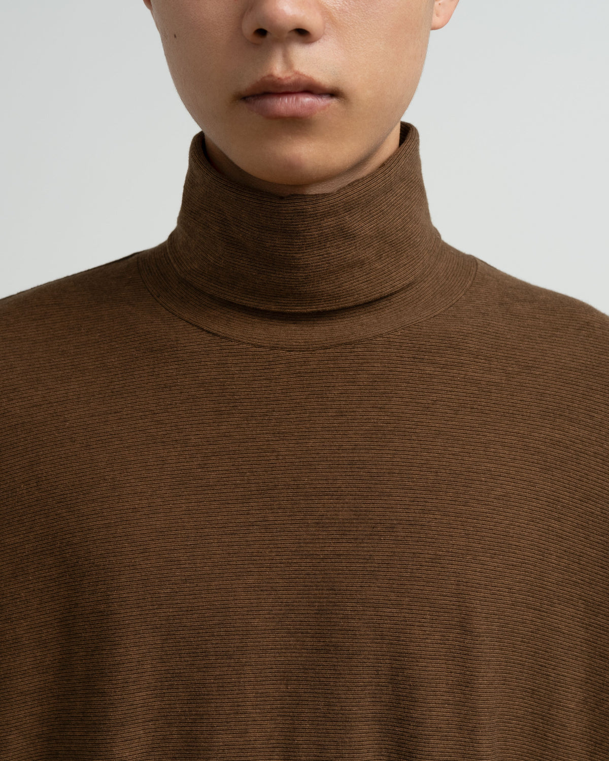 Cotton Wool Ripple High Neck L/S Tee