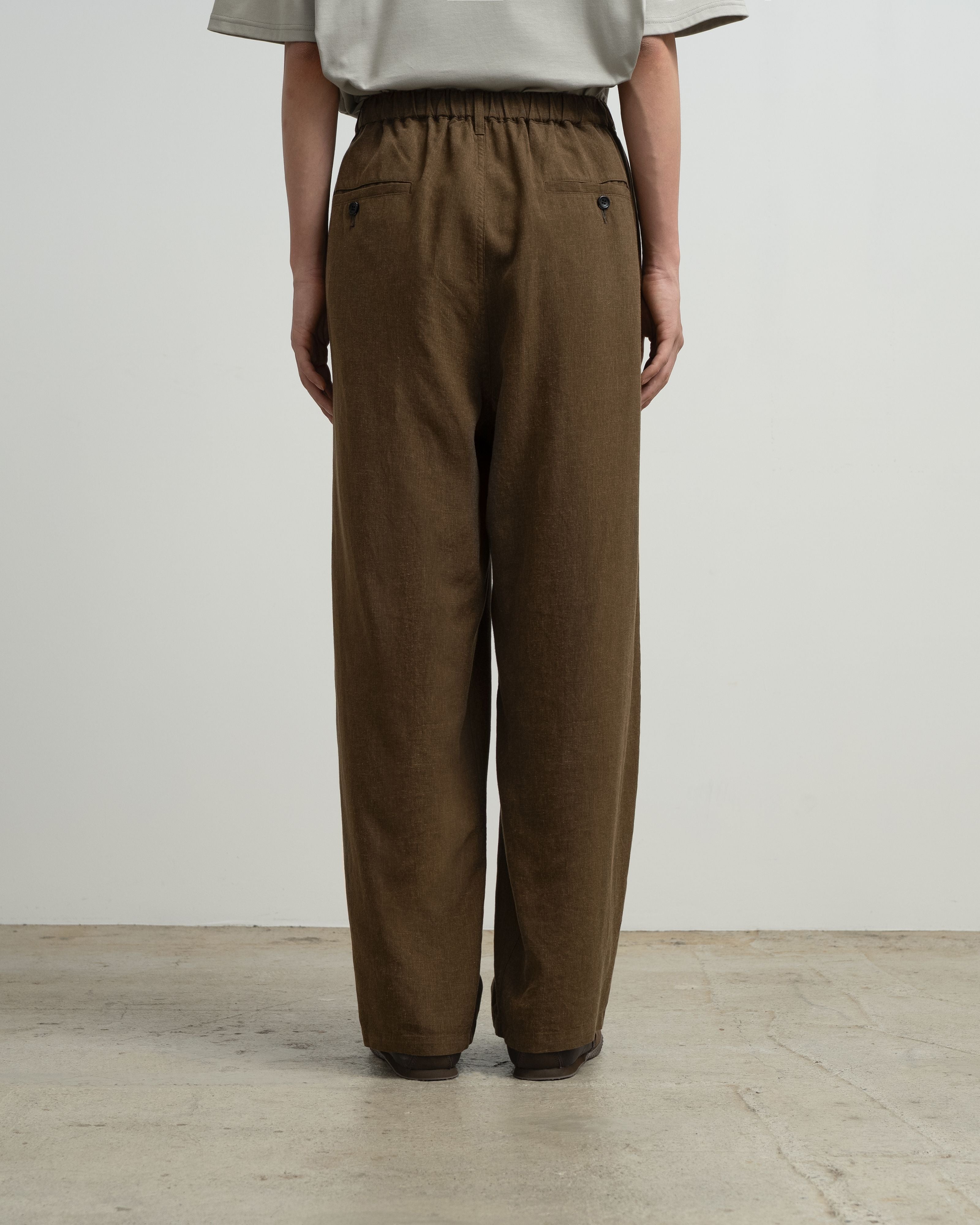 Linen Cupro Oversized Slacks