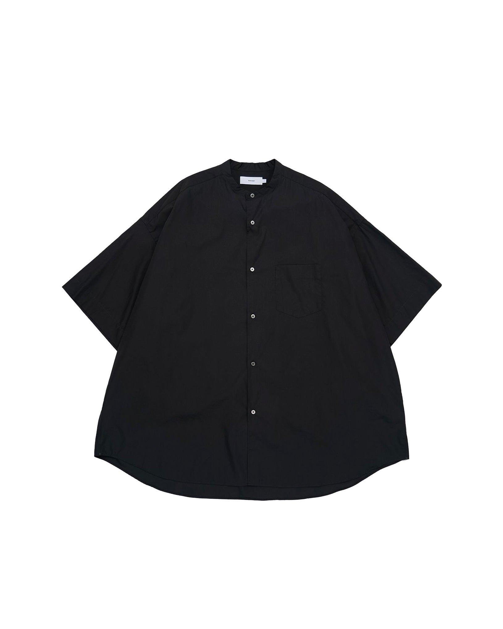 トップス Broad S/S Oversized Band Collar Shirt Graphpaper-Broad S/S Oversized Band Collar Shirt