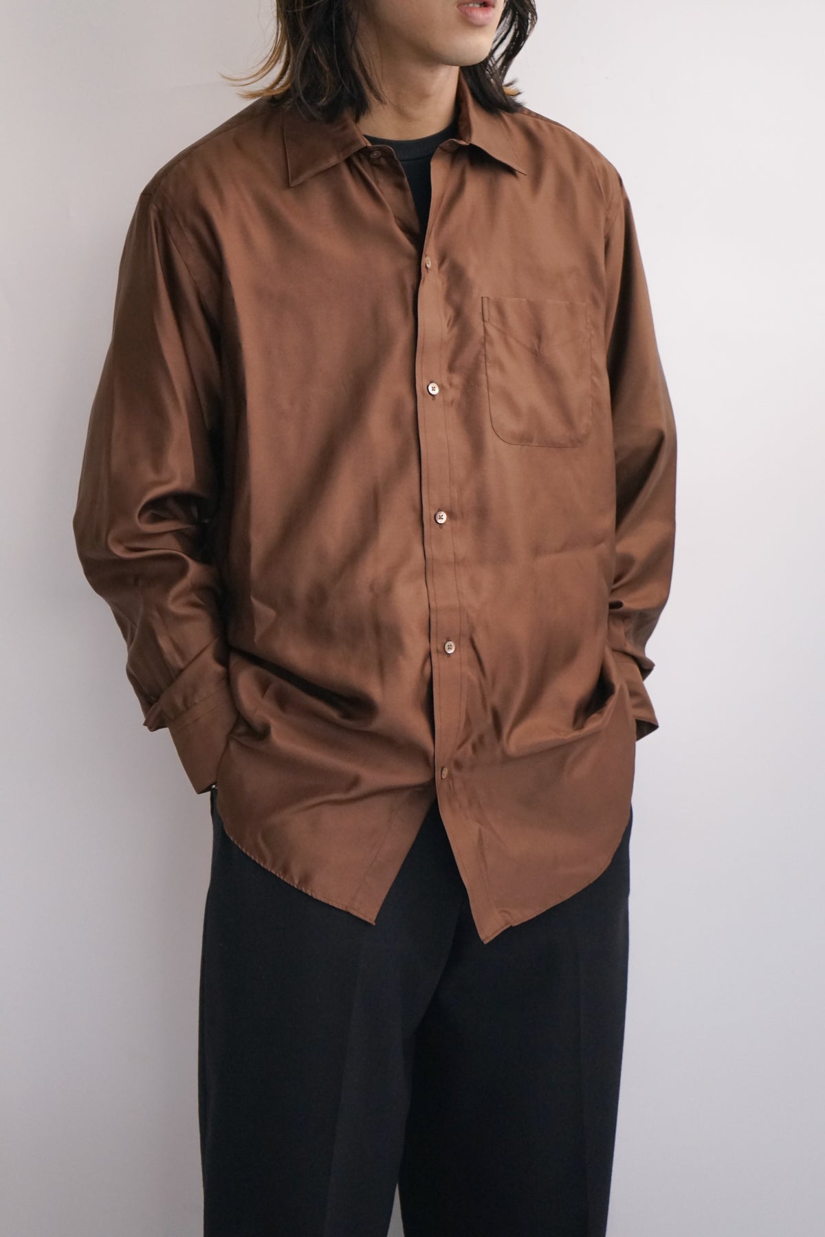 BRATAC SILK BACK SATIN REGULAR FIT DRESS SHIRT