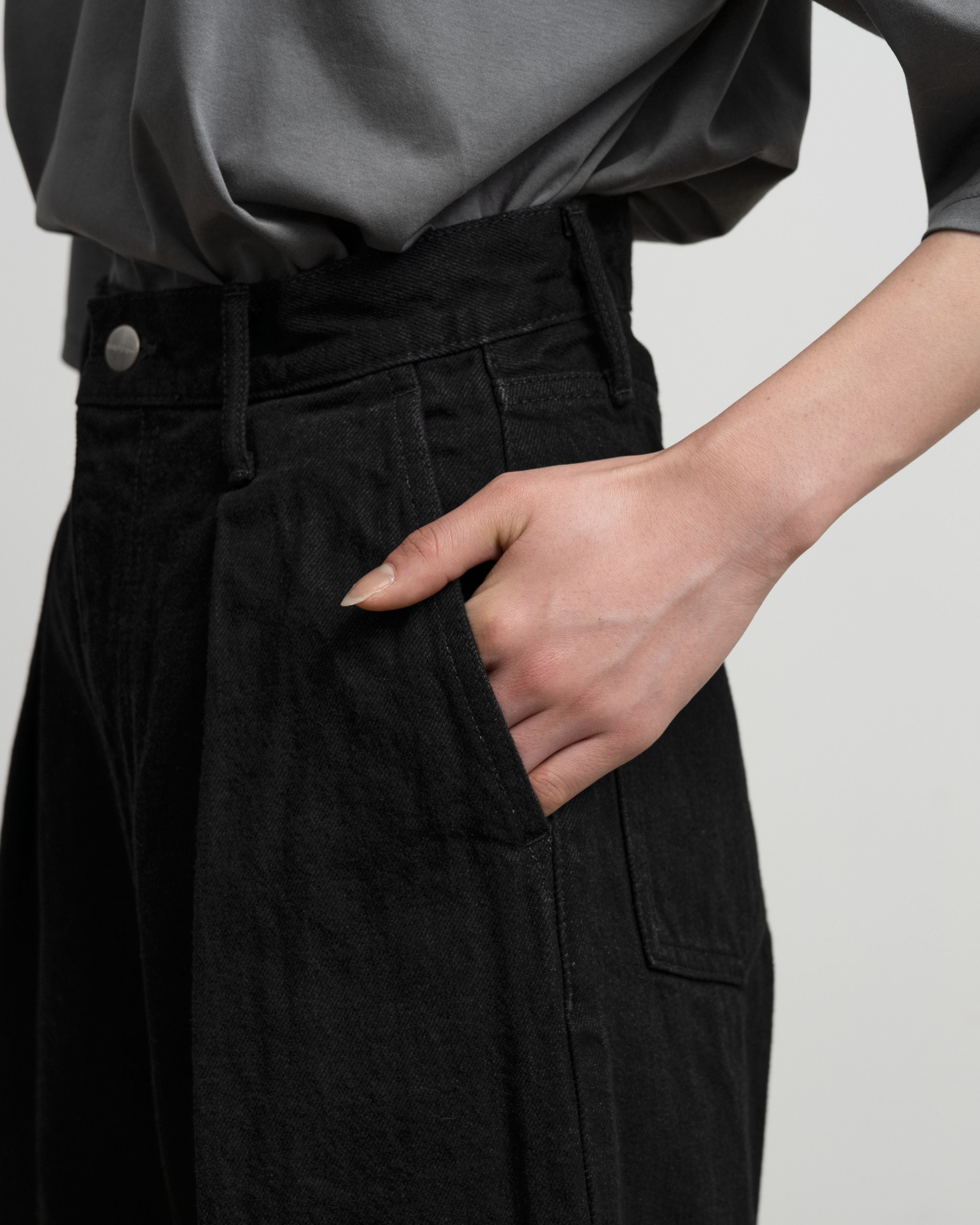 Selvage Denim Two Tuck Wide Pants