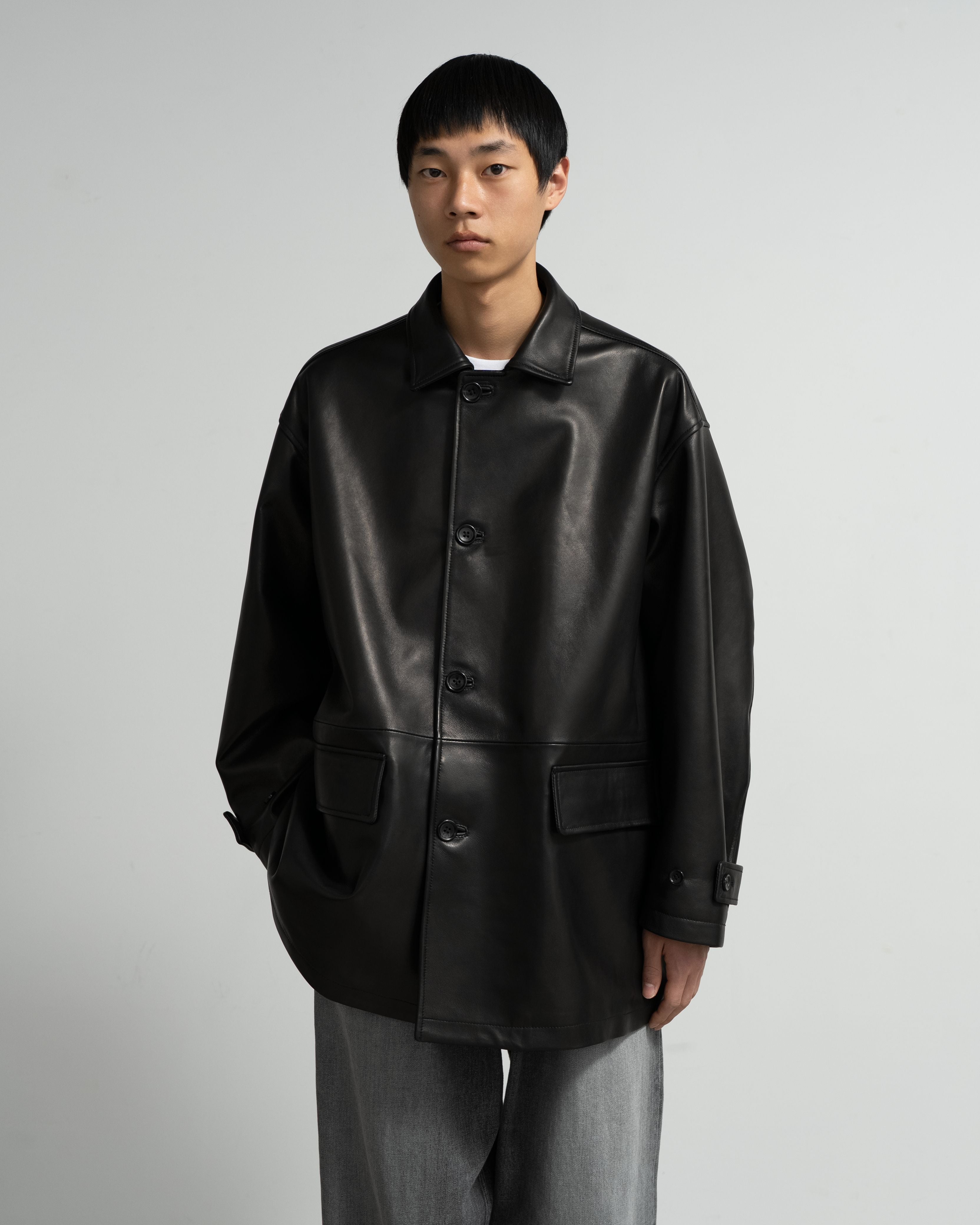 Lamb Leather Car Coat