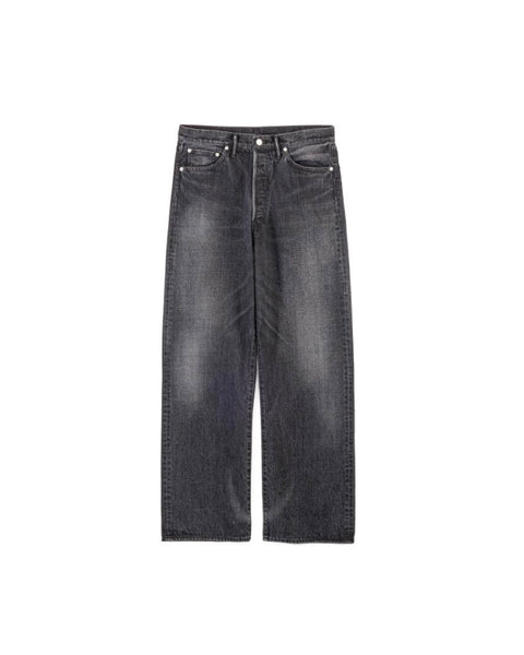 Graphpaper-Selvage Denim Five Pocket Wide Straight Pants(DARK FADE)