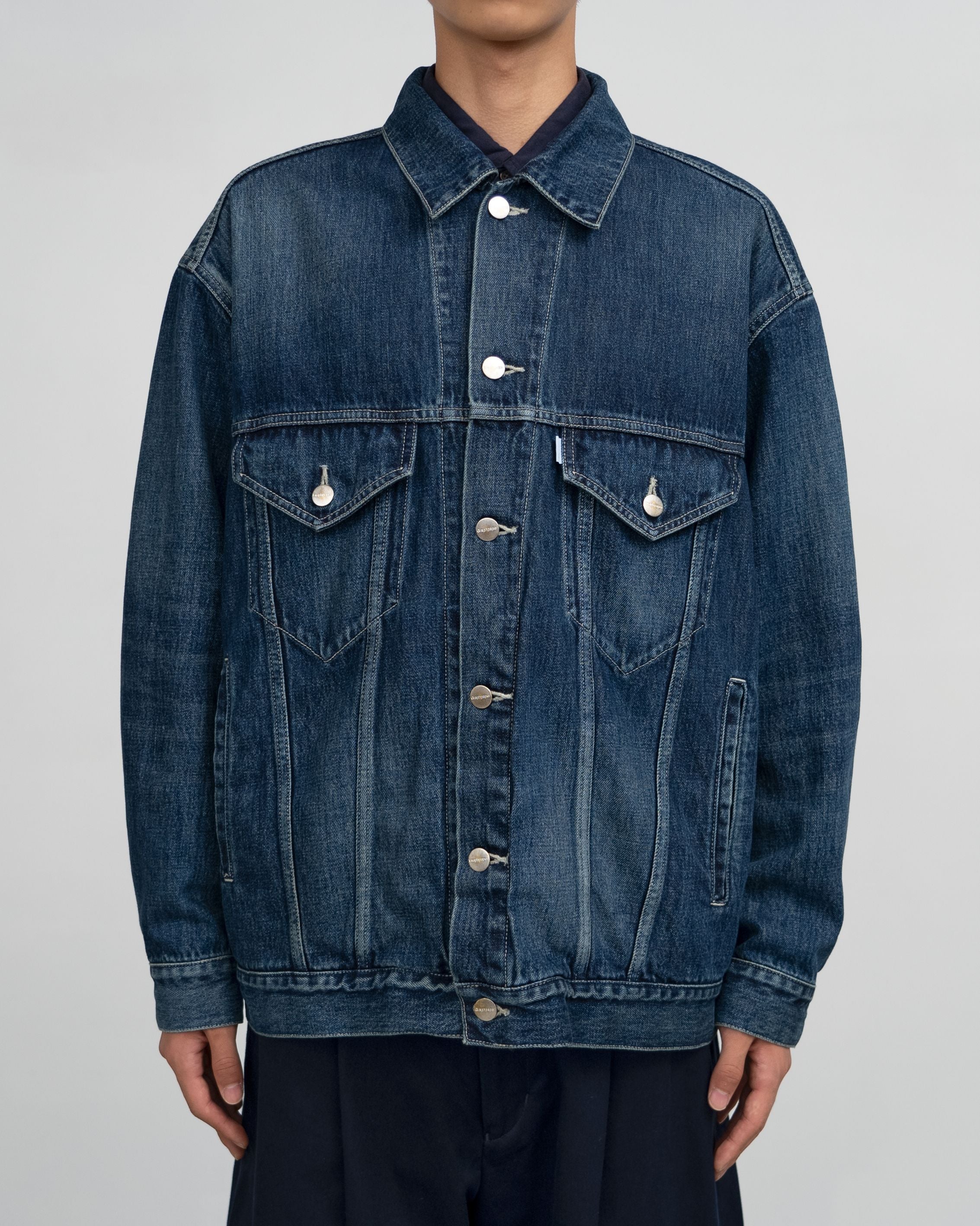 Selvage Denim Trucker Jacket(DARK FADE)