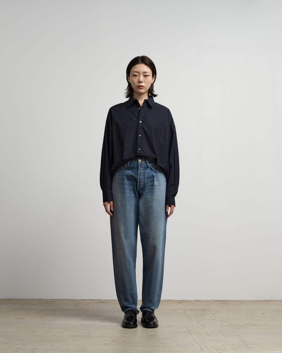 Selvage Denim Five Pocket Tapered Pants -LIGHT FADE-