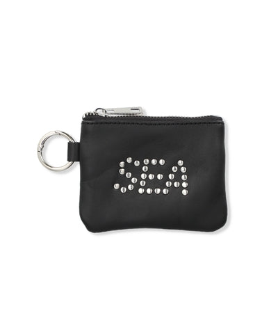 SEA STUDDED LEATHER COIN CASE