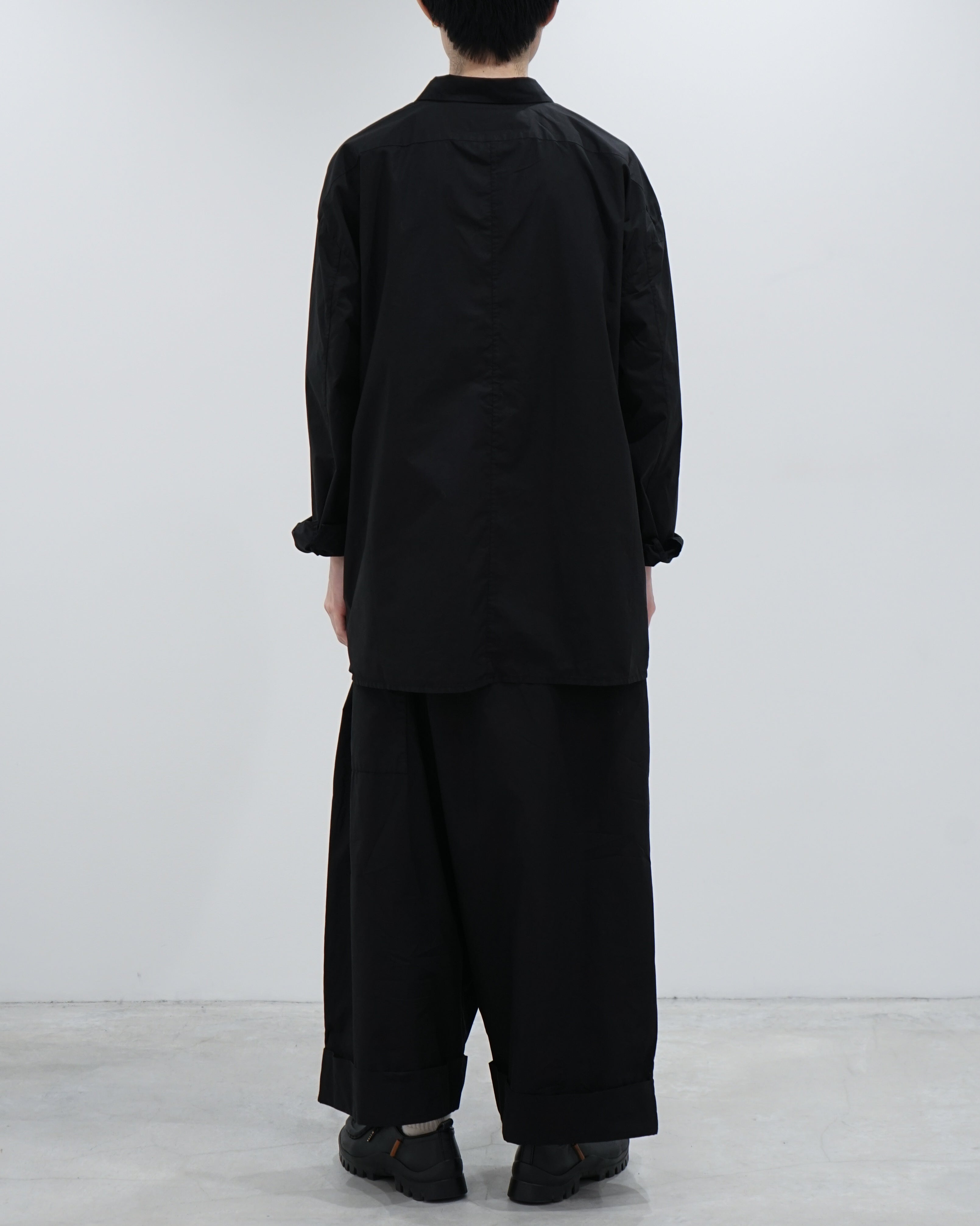 【26SS】THE DRAUGHTSMAN SHIRT / POPLIN FLINT(BLACK)