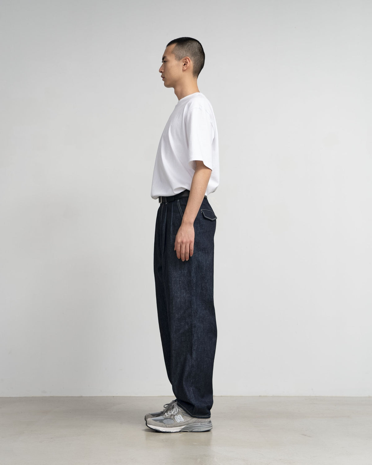 Selvage Denim Two Tuck Tapered Pants